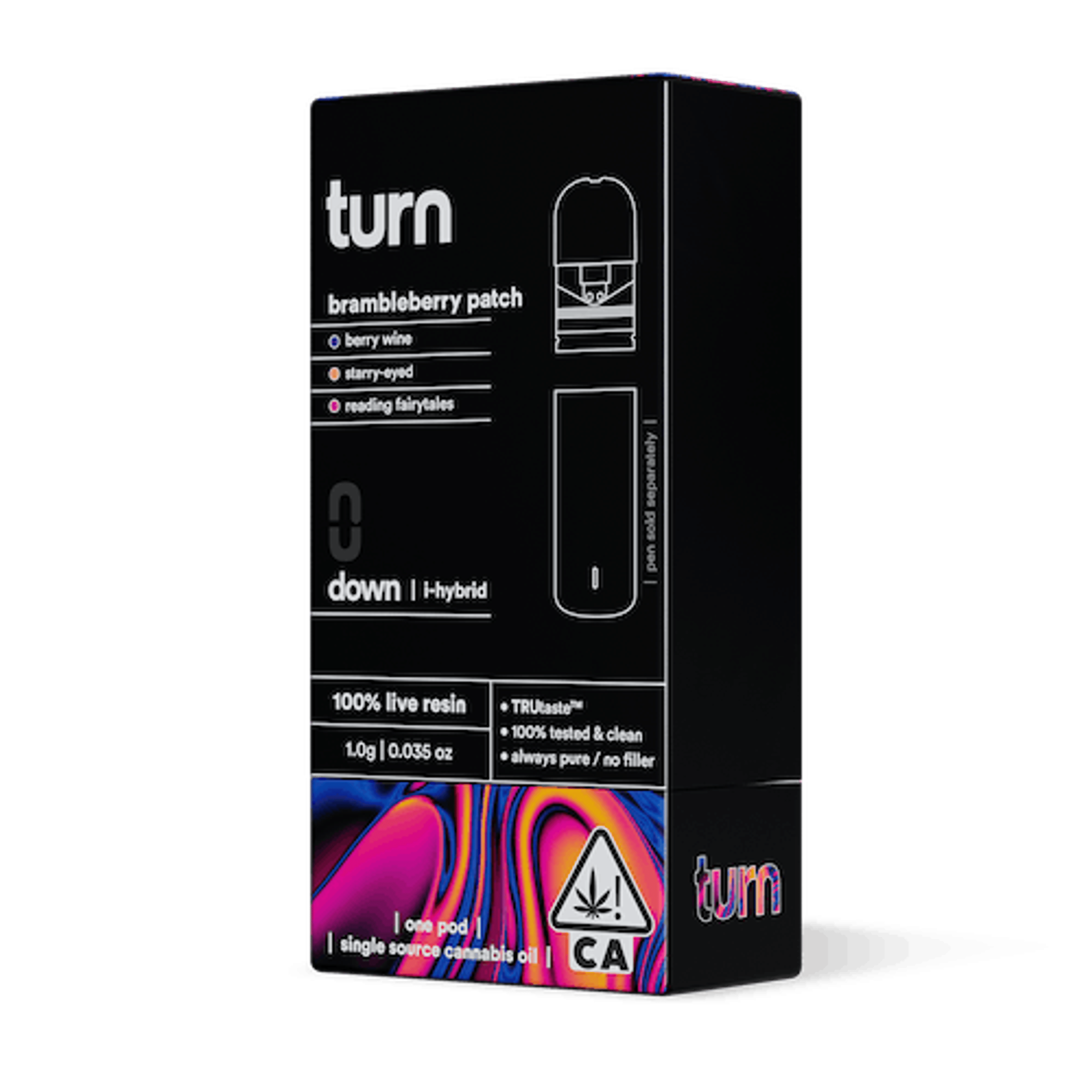 Turn Down Live Resin POD | 1g - Brambleberry Patch - Indica Hybrid - Turn - - $36 - Vape Carts