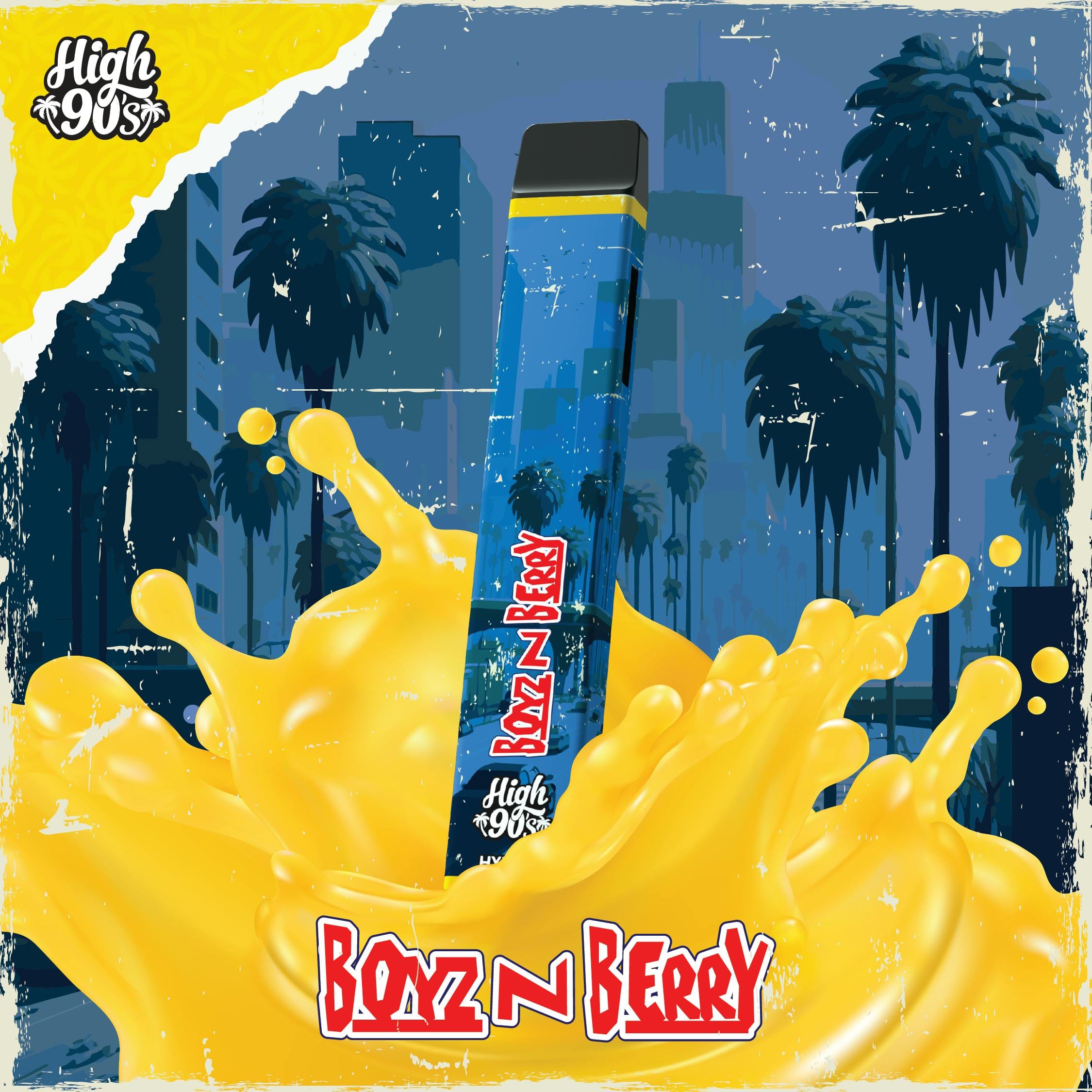 High 90's - Boyz N Berry - Disposable Vape - 1g **Buy 2 Get 1 EVERYDAY** - High 90's - Boyz N Berry - $19.99 - Disposable Vapes