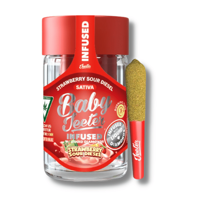 Strawberry Sour Diesel Infused Baby 5pk Prerolls