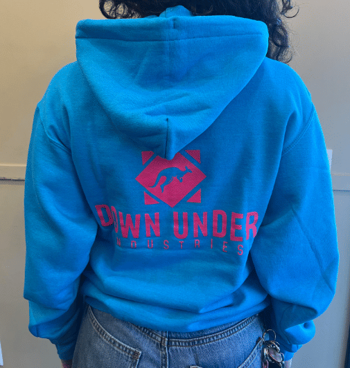 Down Under Neon Blue Hoodie Small - Down Under Industries -  - $40 - Merch & Things