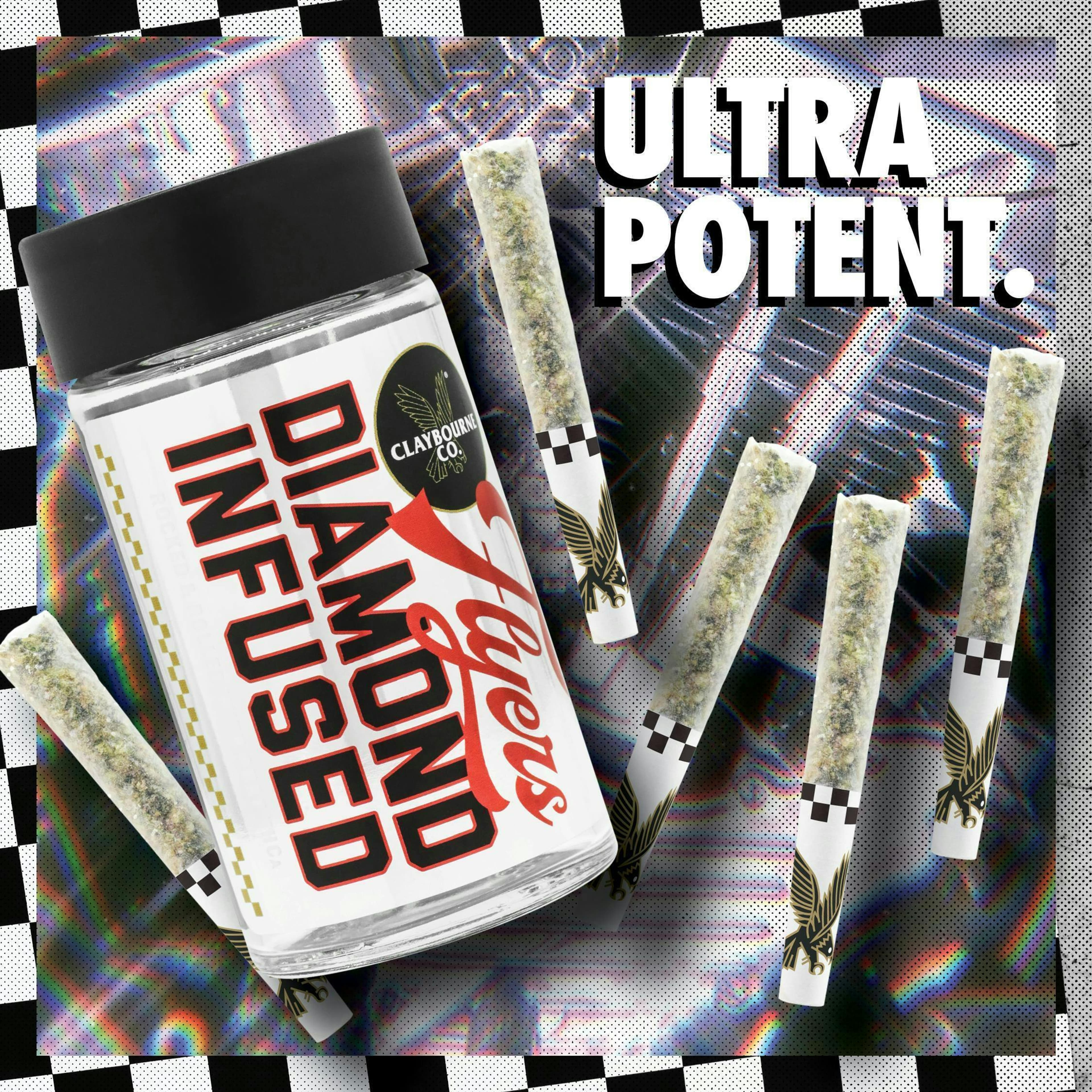 Pineapple Express Diamond Infused Flyers Pre-Rolls 5Pk 2.5g - Claybourne Co. - - $32 - Preroll