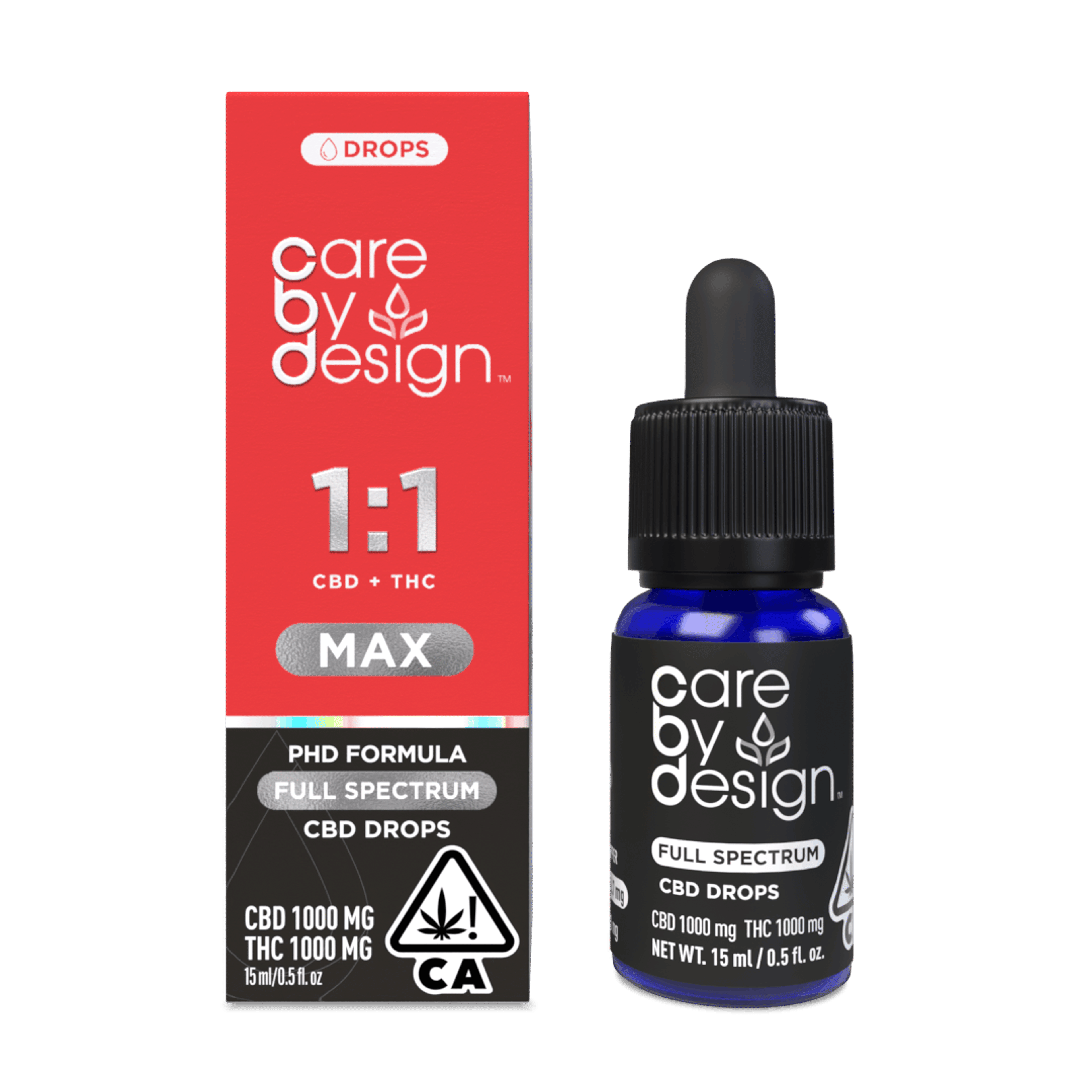 Care By Design | 1:1 Max Full Spectrum CBD Drops 15ml - CARE BY DESIGN - - $54 - Edibles