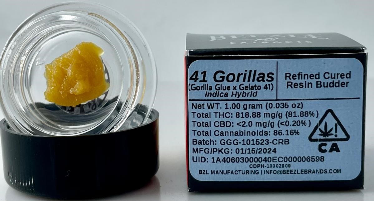 Refined Cured Resin Budder - Beezle - Sour Tangie (S) - $18 - Concentrates