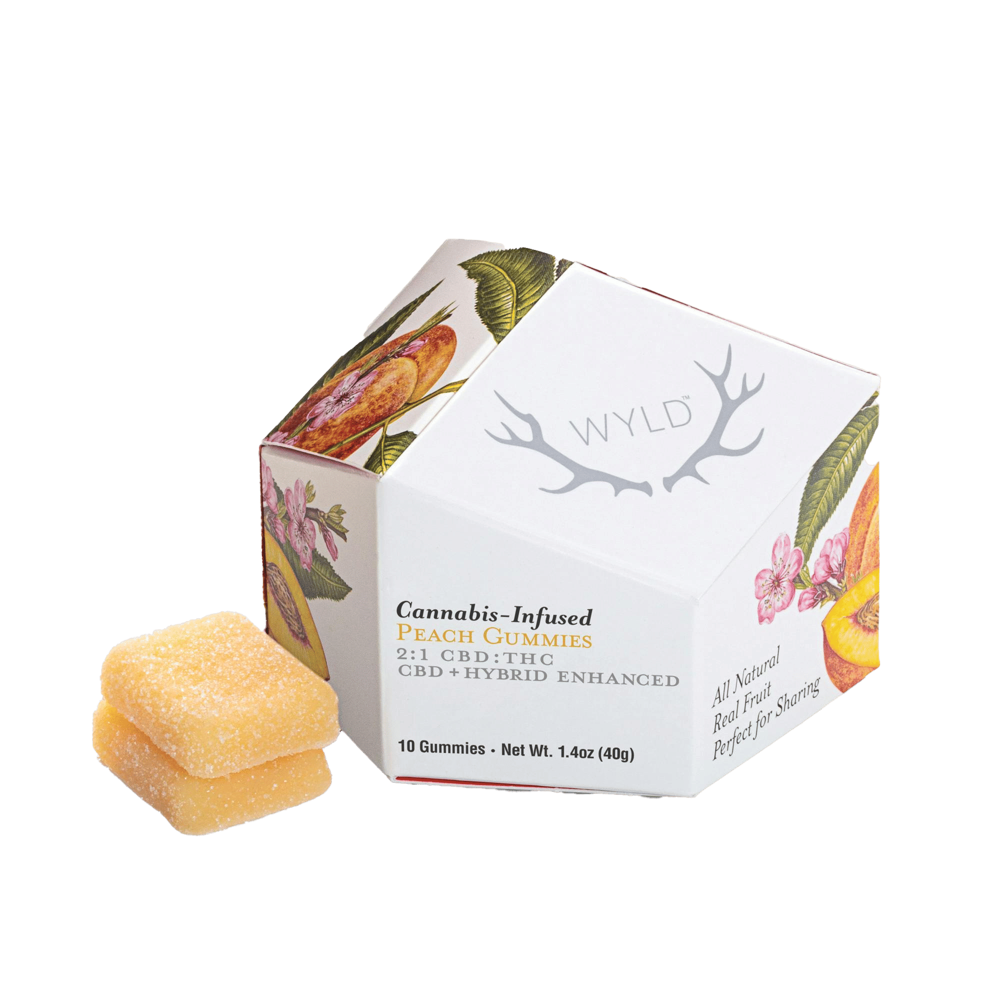 Peach 2:1 CBD Gummies - WYLD -  - $20.99 - Edibles