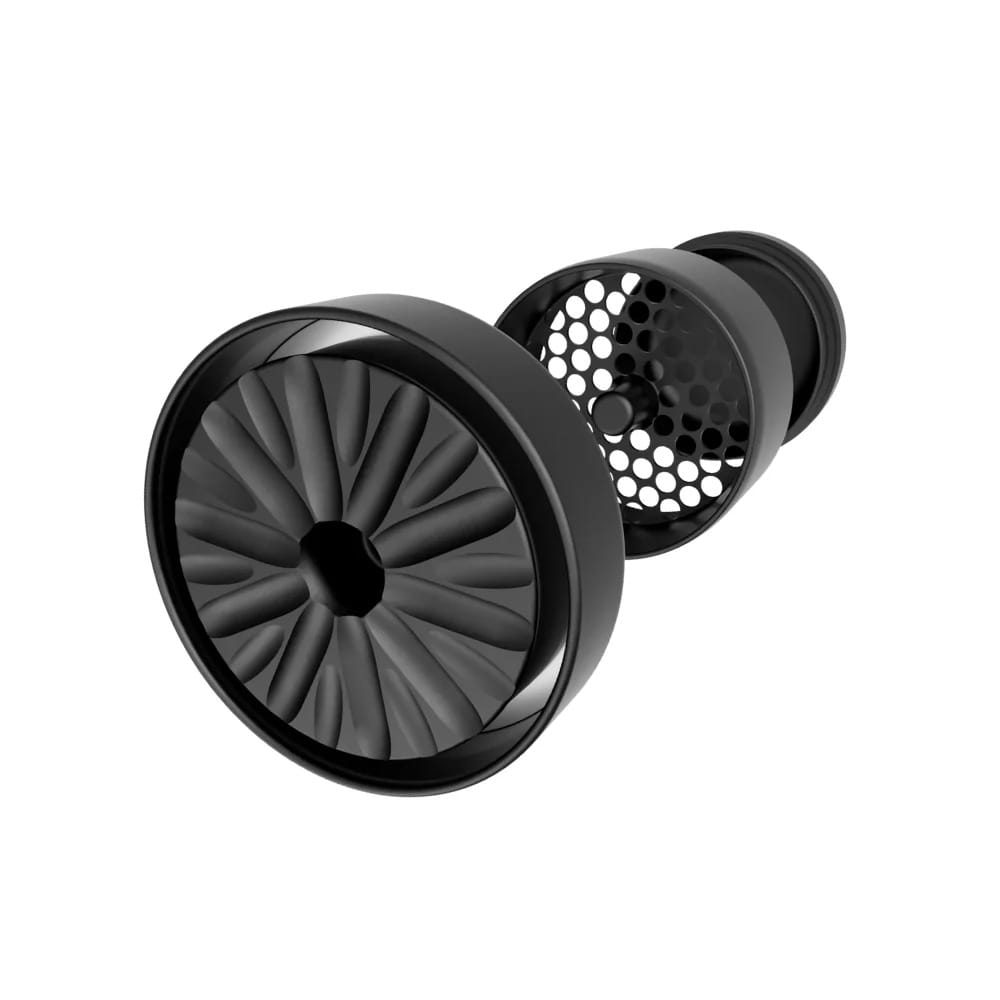 Flower Mill: V2 2.5" Aluminum Grinder [53A/B] - The Mighty Quinn - Black - $50 - Accessories