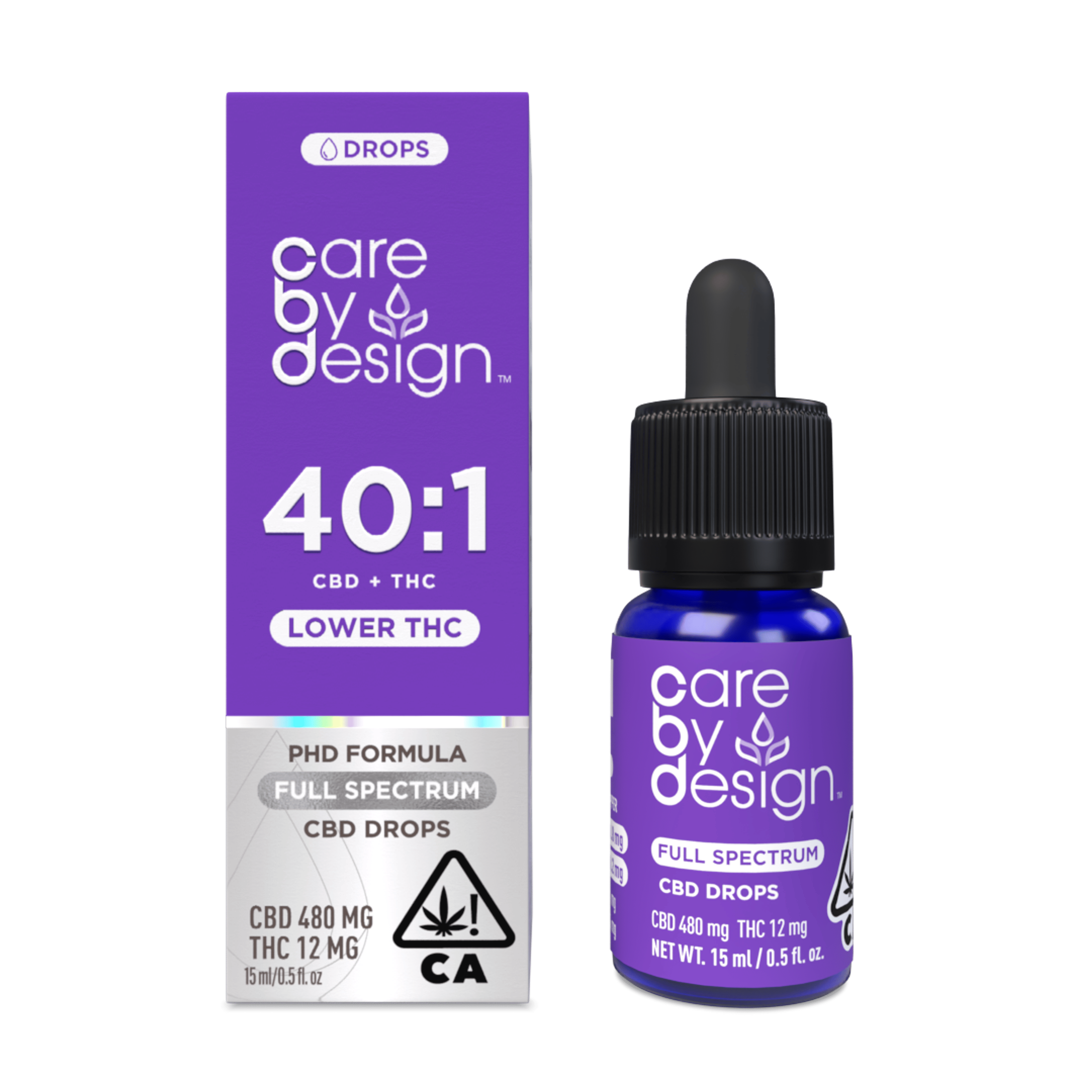 CBD Rich 40:1 Sublingual Drops - 30mL - Care By Design - 40:1 Drops - $80 - Tinctures