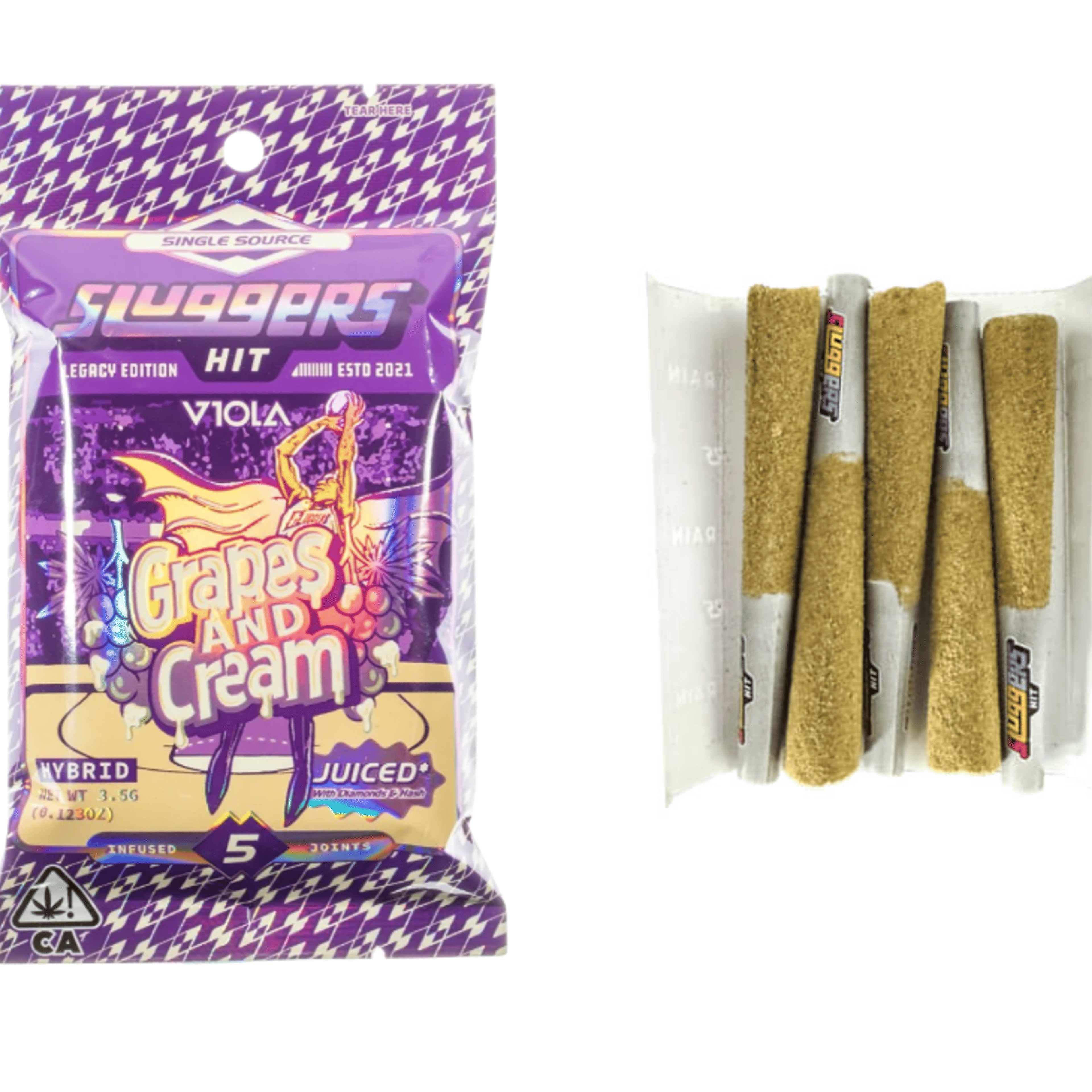 Sluggers Infused 5 Pack Pre Roll - Sluggers - Champelli Cassis - $43.99 - Pre-Rolls