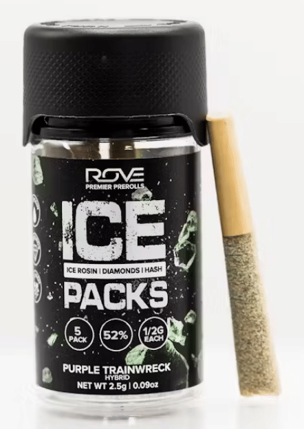 Purple Trainwreck | Ice Packs Rosin, Diamond, Hash Infused | 5pk