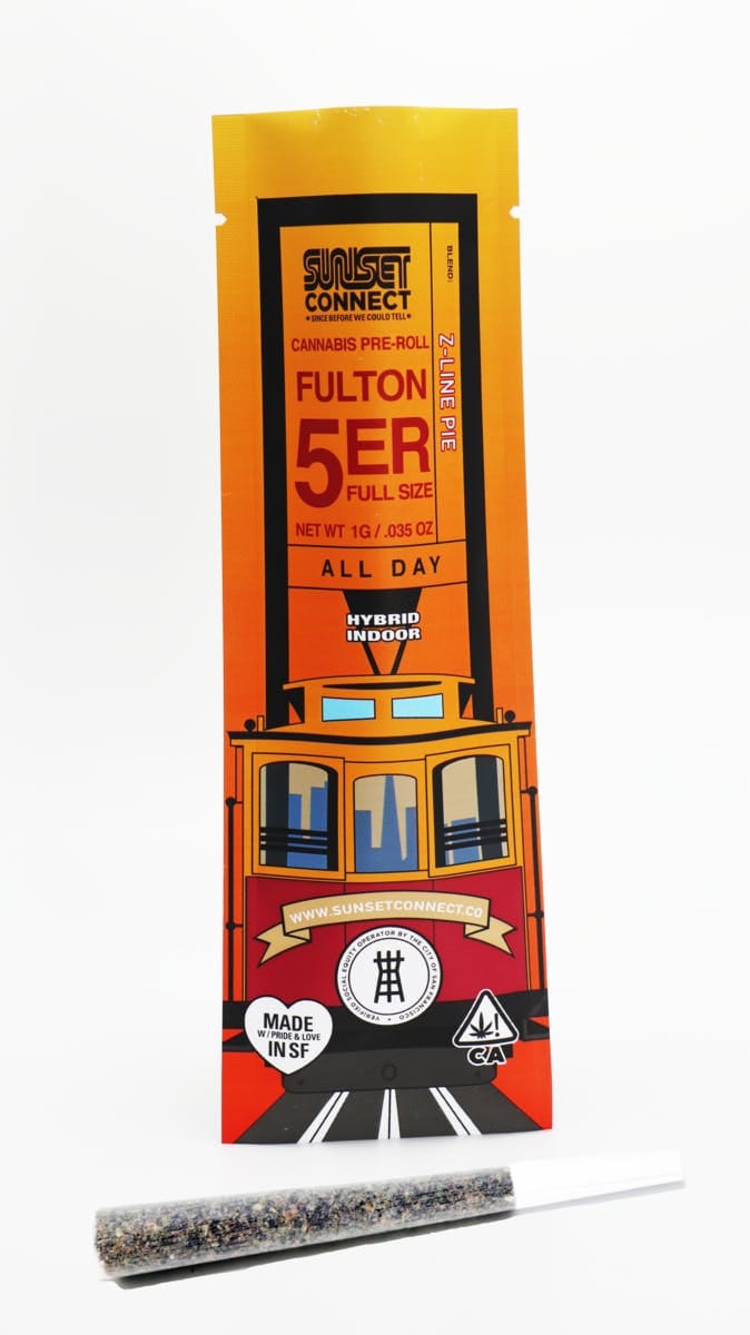 Z-Line Pie - Fulton 5'er - Pre-Roll - Sunset Connect - 1g (Single) - $4.99 - Non-Infused Pre-Rolls