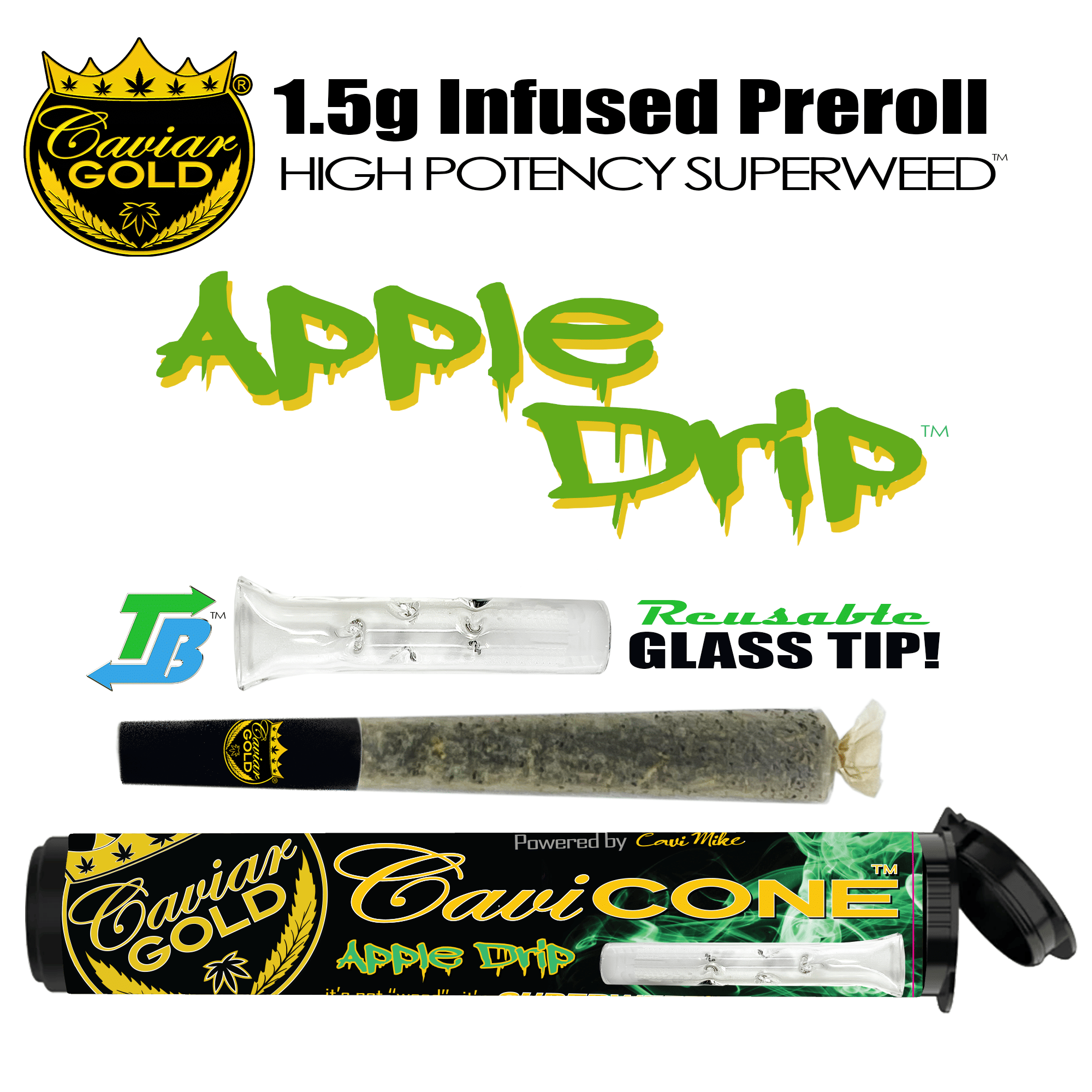 Caviar Gold: Apple Drip Cavi Cone