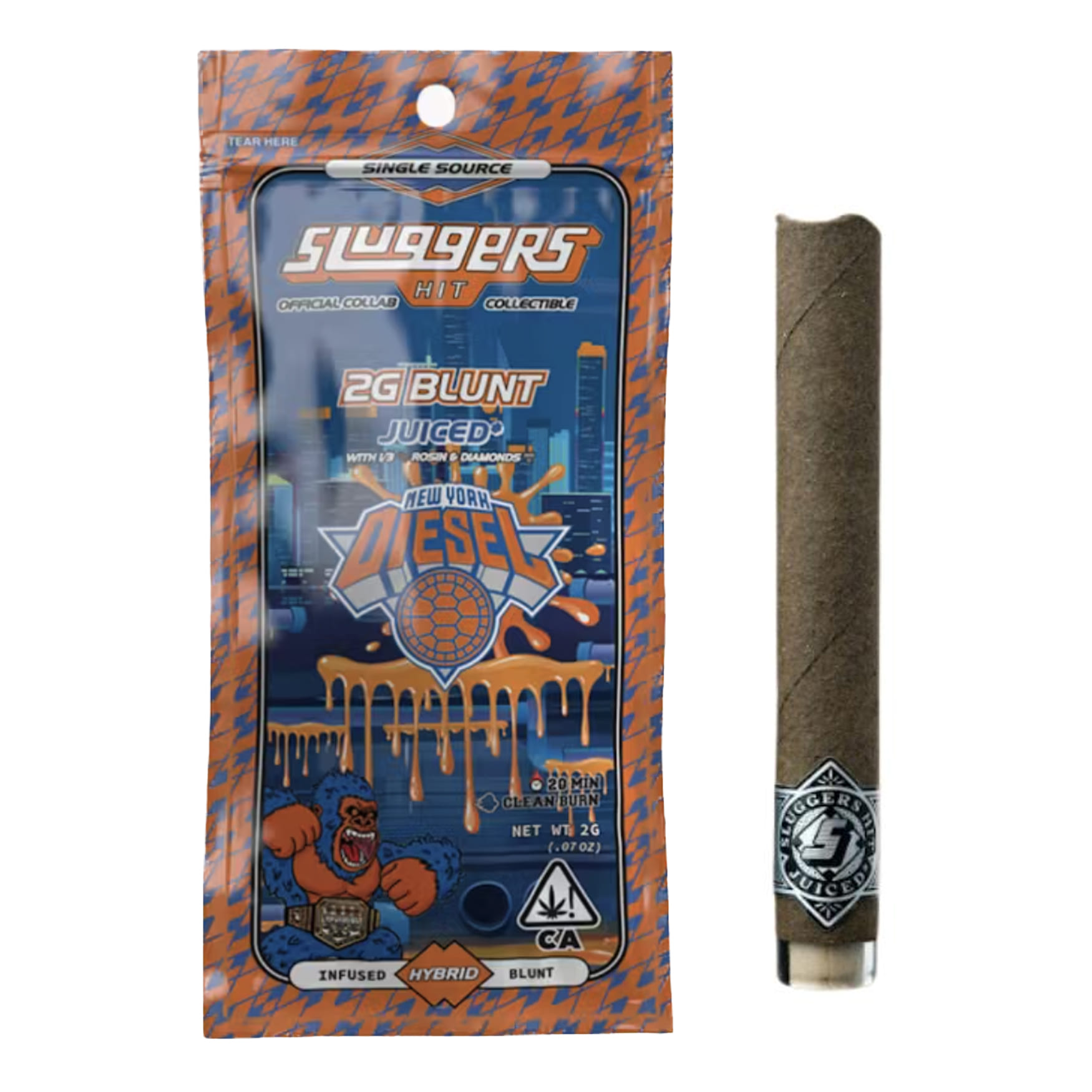 NYC Diesel (S) 2g Infused Blunt - Sluggers - NYC Diesel - $22 - Prerolls