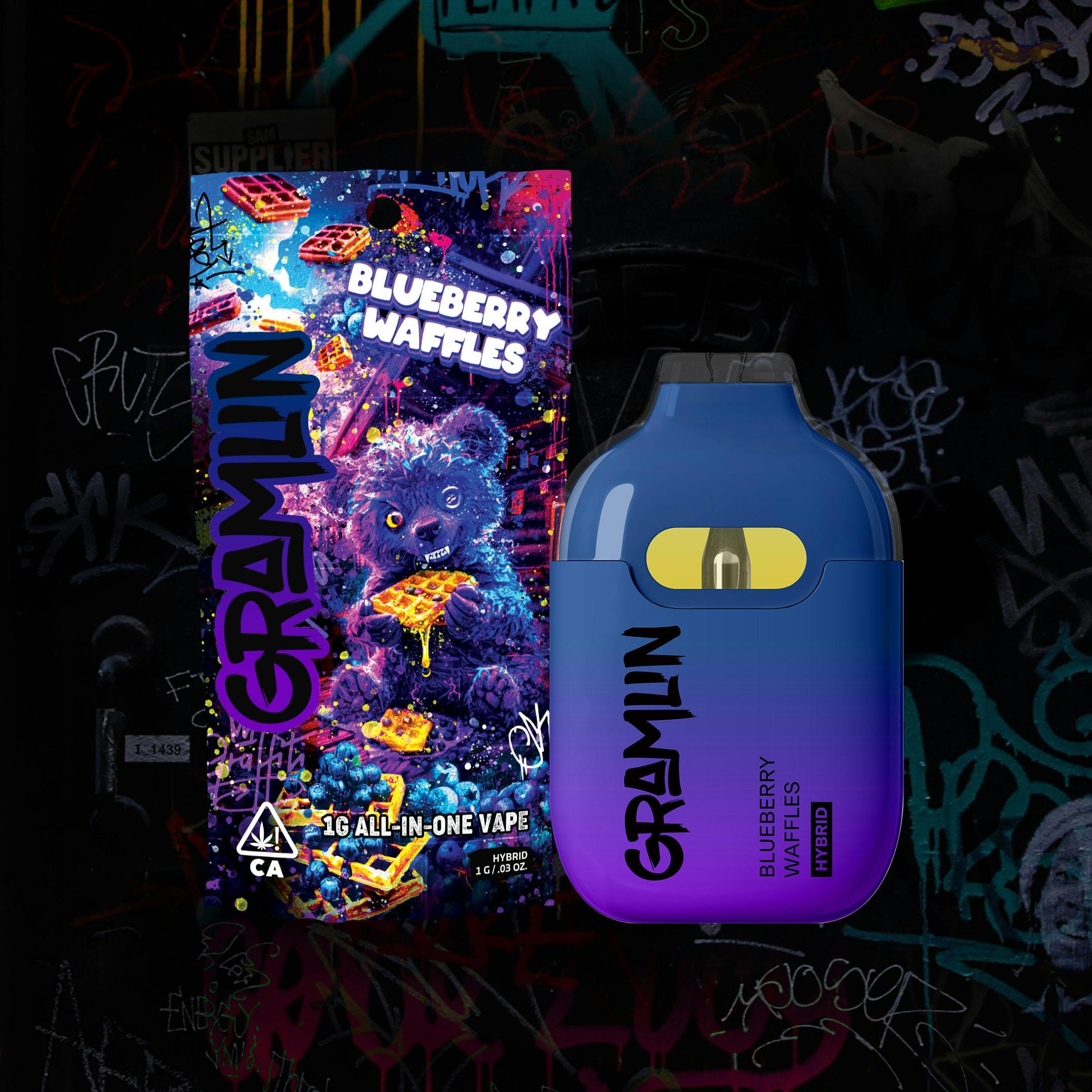Blueberry Waffles 1g All-In-One Vape - Gramlin -  - $23.76 - Vapes