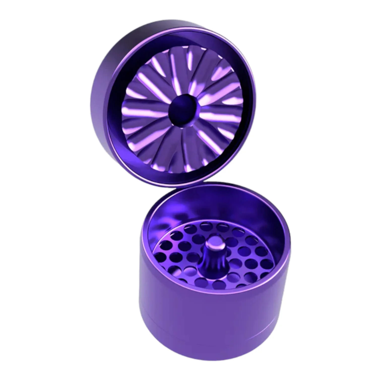 Flower Mill: V2 2" Aluminum Grinder [53C/D] - The Mighty Quinn - Purple - $40 - Accessories