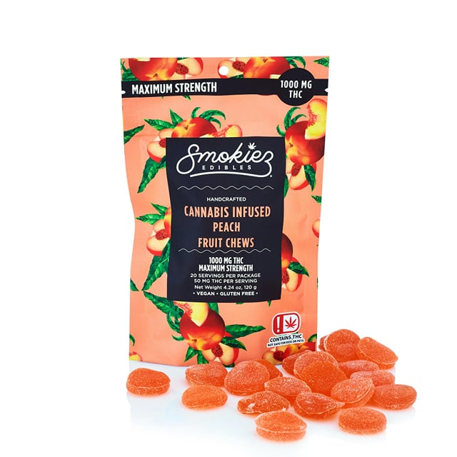 Peach 1000mg THC Fruit Chews - OK