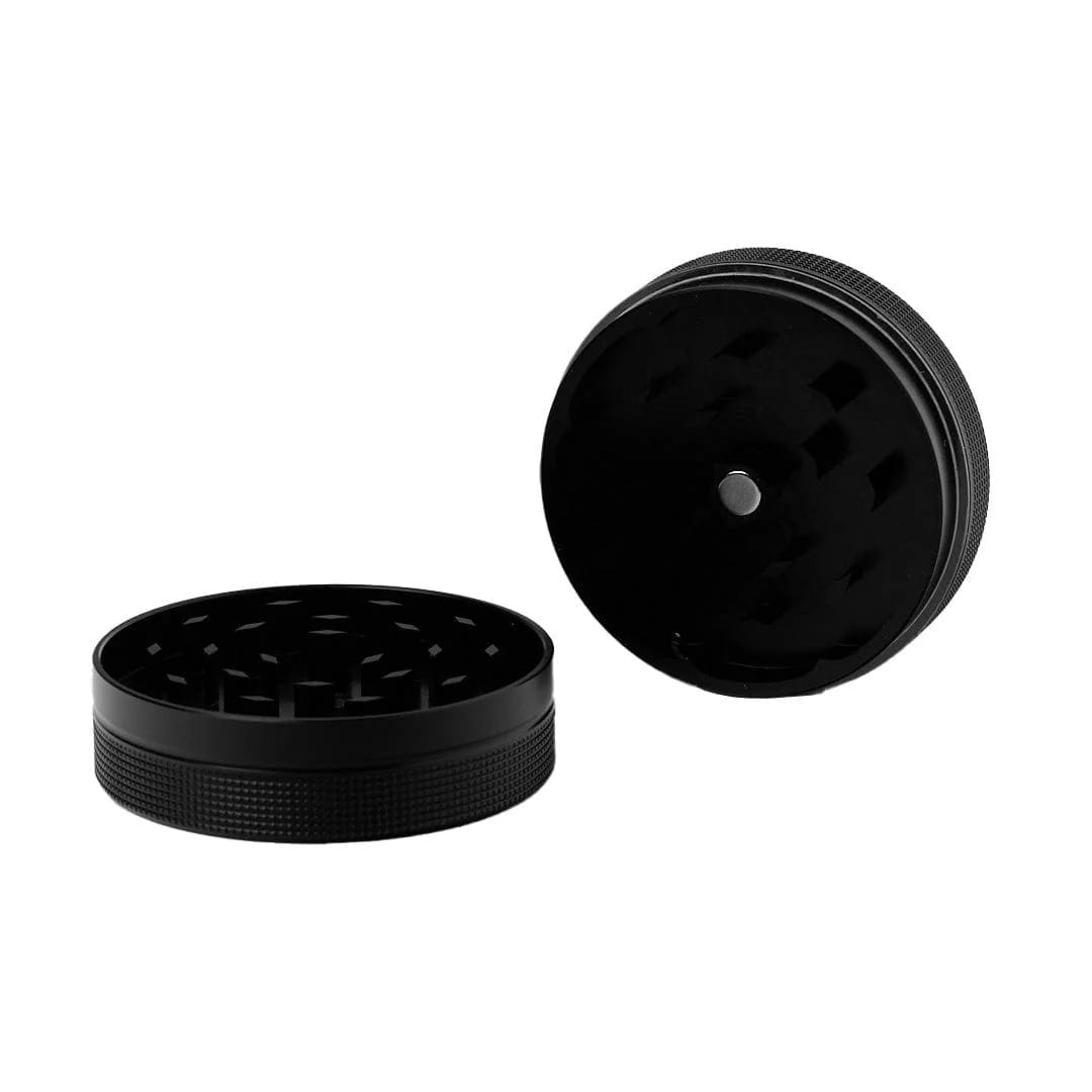 2.2" Metal 2pc Black Grinder [#51a] - The Mighty Quinn - 2 Piece Grinder - $18 - Accessories