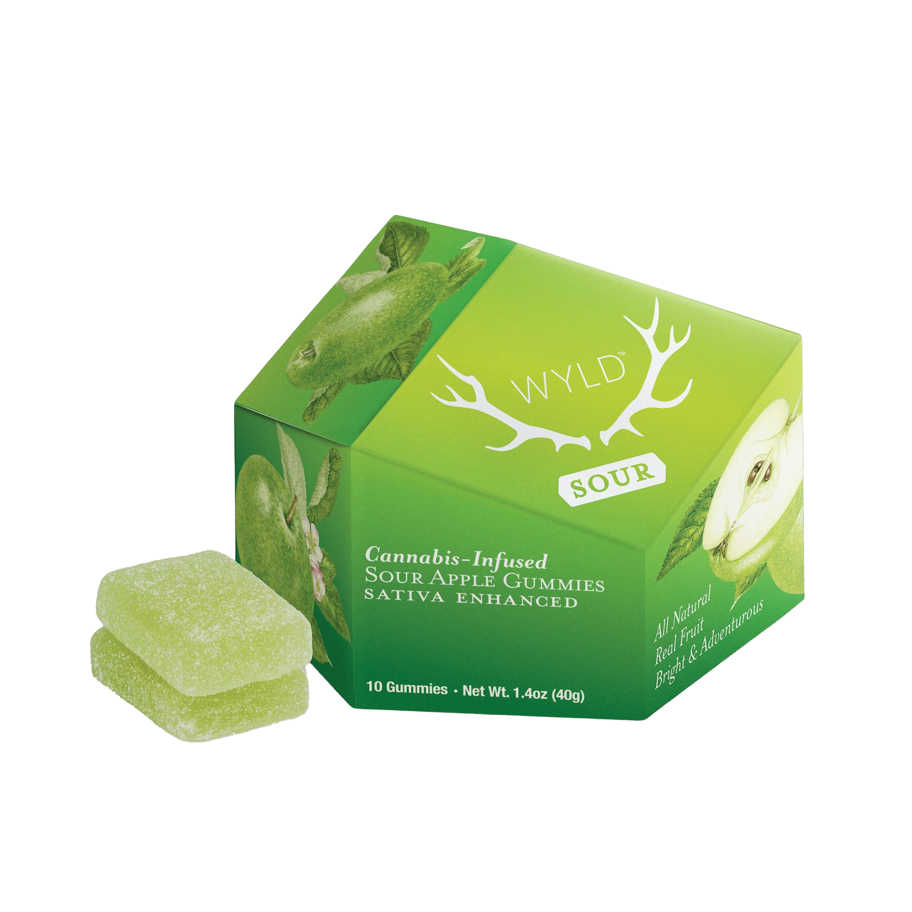 Sour Apple Gummies - WYLD - - $16.99 - Edibles