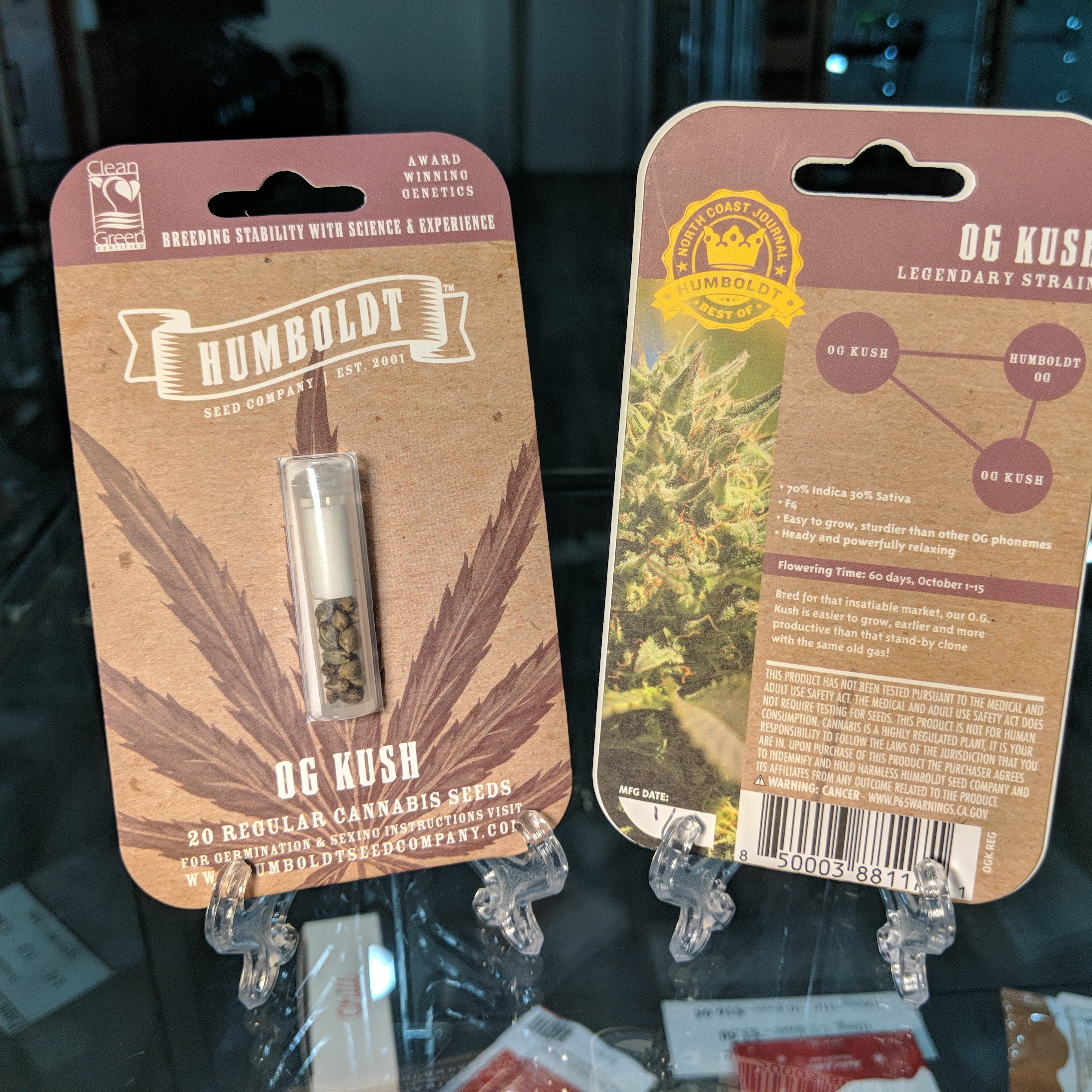 OG Kush - 10pk Feminized Seeds - Humboldt Seed Company - Fem Seed - Indica Dom - $100 - Seeds