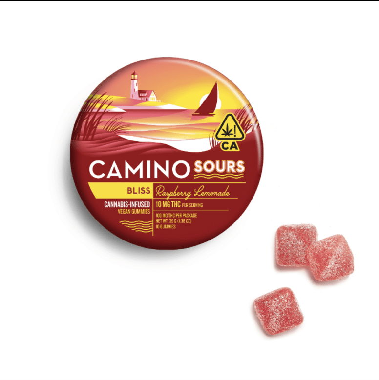 Camino Sours - Raspberry Lemonade 'Bliss' - Gummy - 100mg - Kiva -  - $17.99 - Edibles