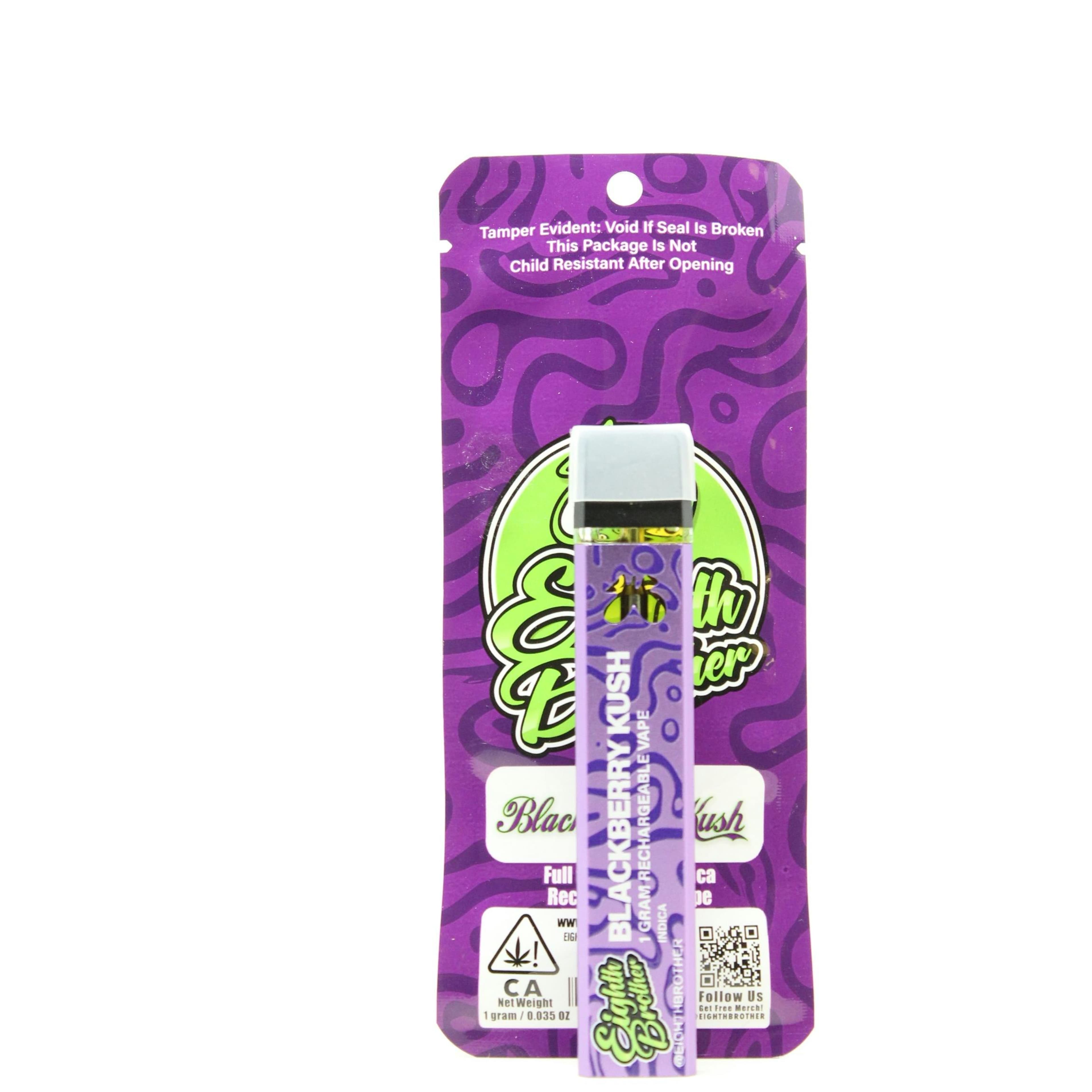 Blackberry Kush All-In-One Vape (1G) - Eighth Brother - - $20 - Vape Pens