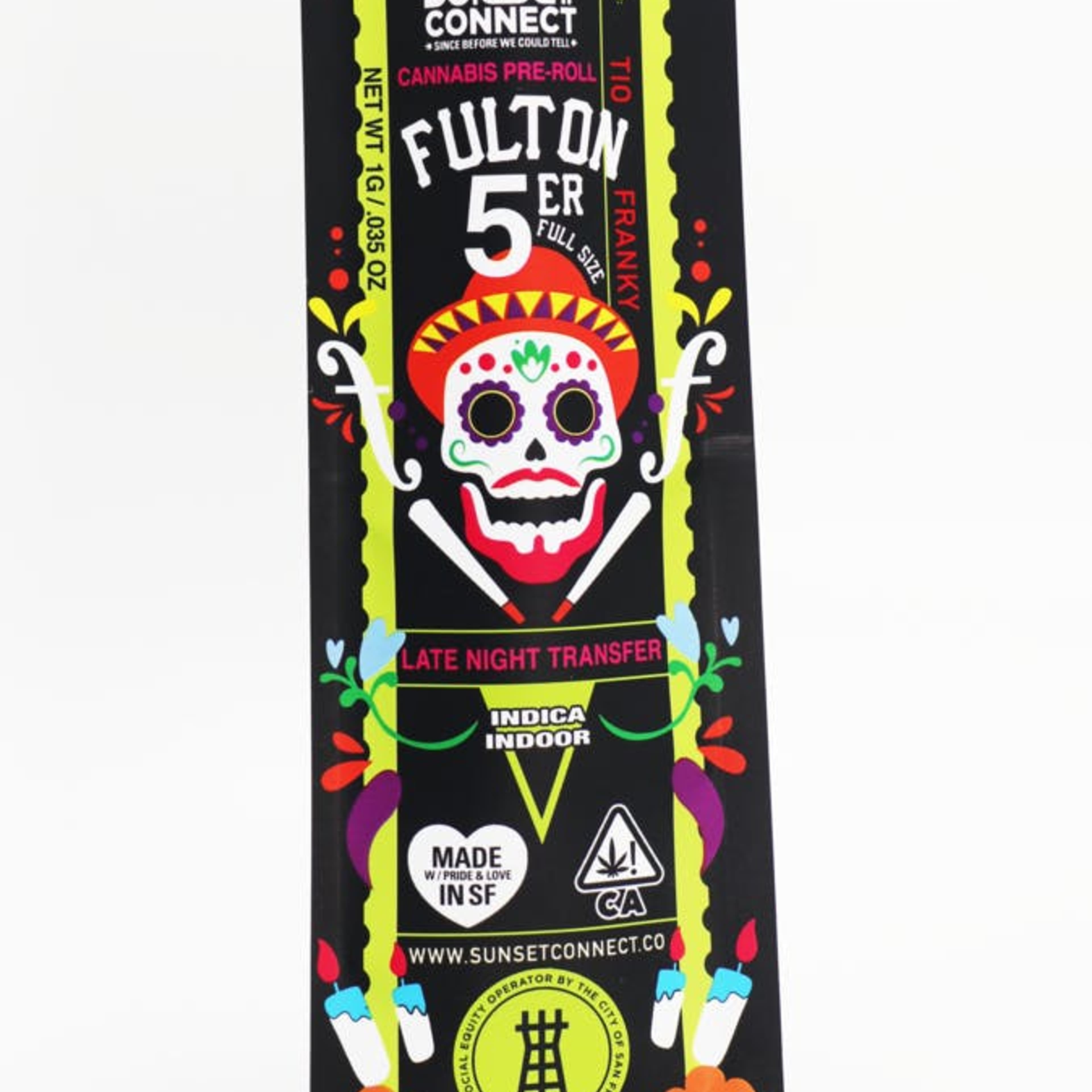 Tio Franky - Fulton 5'er - Pre-Roll - Sunset Connect - 1g (Single) - $4.99 - Non-Infused Pre-Rolls