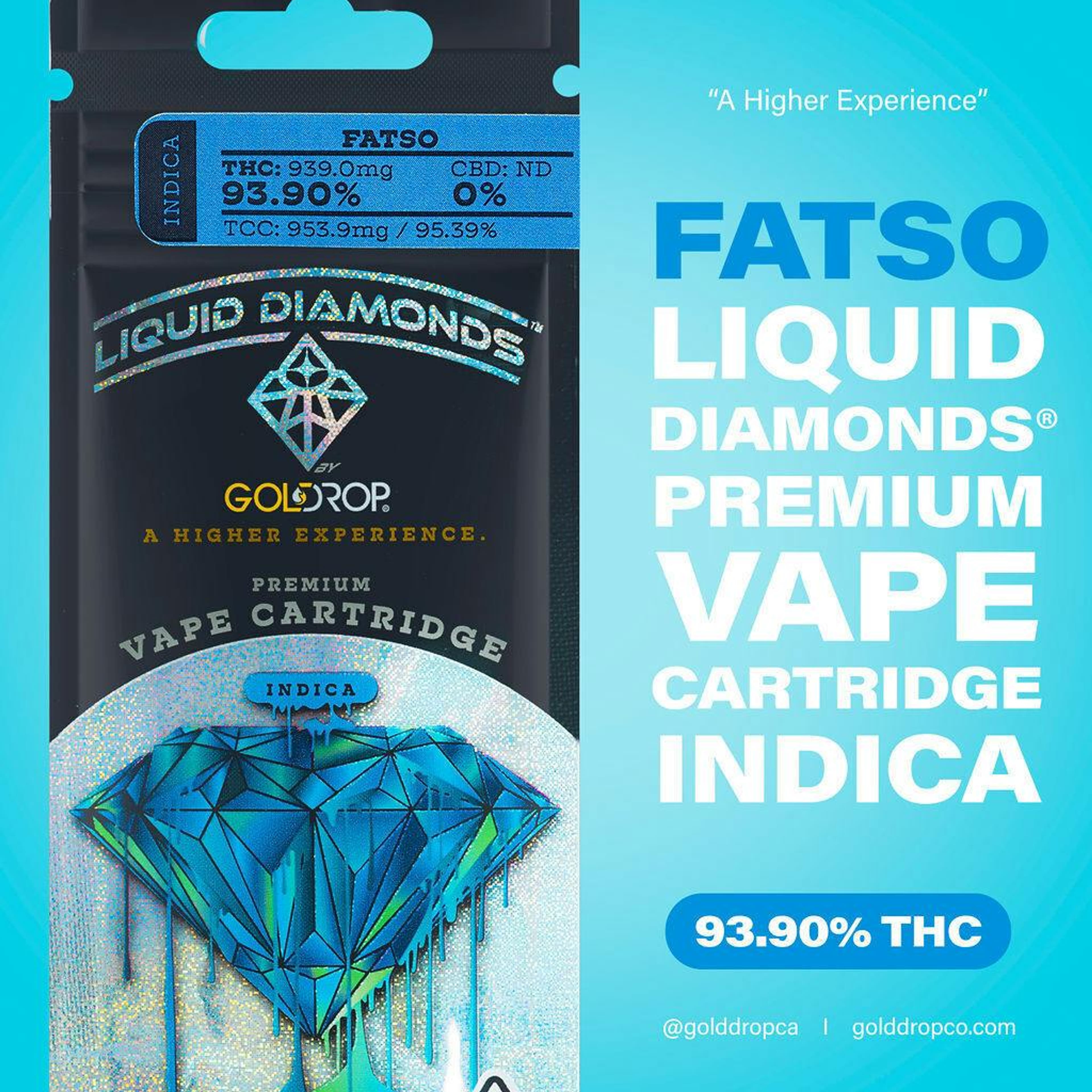 Fatso - Liquid Diamonds® Cartridge - 1 Gram - GoldDrop - Fatso 1g Cartridge Golddrop - $30 - Cartridges