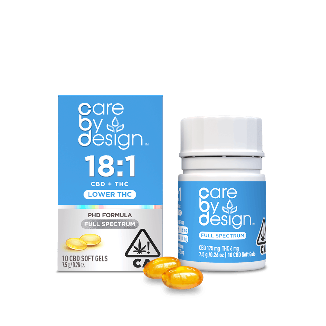 18:1 Full Spectrum CBD Soft Gels 10ct - Care By Design - 10 Pack High CBD - $18 - Tinctures/Capsules