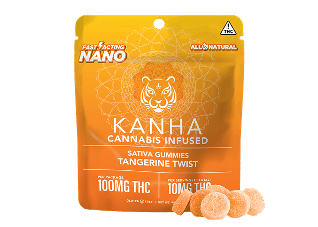100mg Tangerine Twist Nano Gummies Kanha