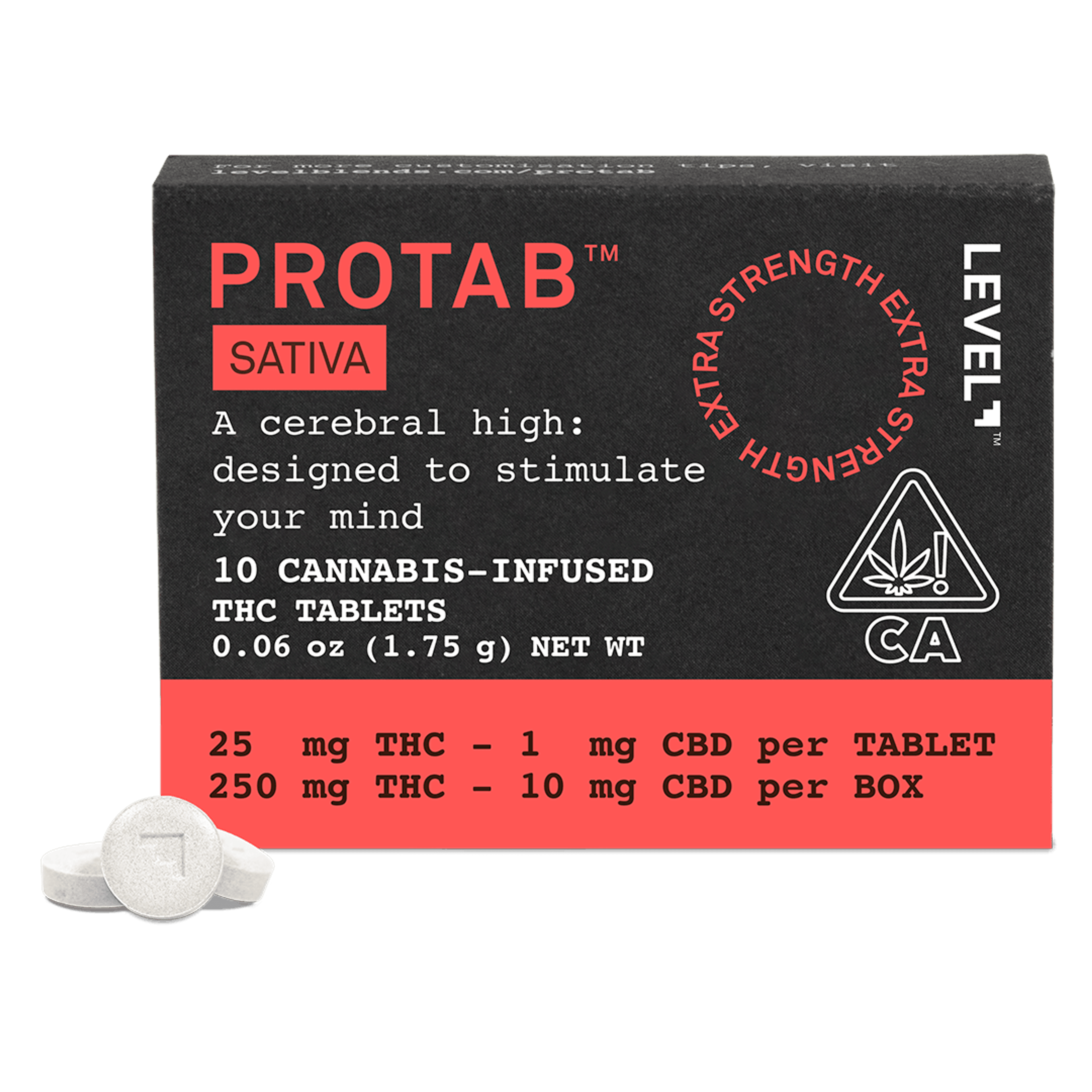 Protab: Sativa - 250mg - Level - - $26 - Capsules/Tablets