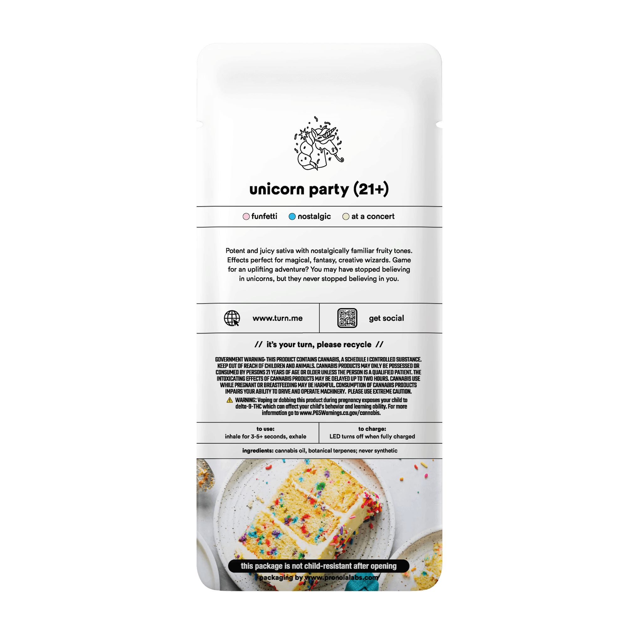 1.0g AIO | unicorn party (21+) | botanica blends | up | - Turn -  - $35 - Vape Pens