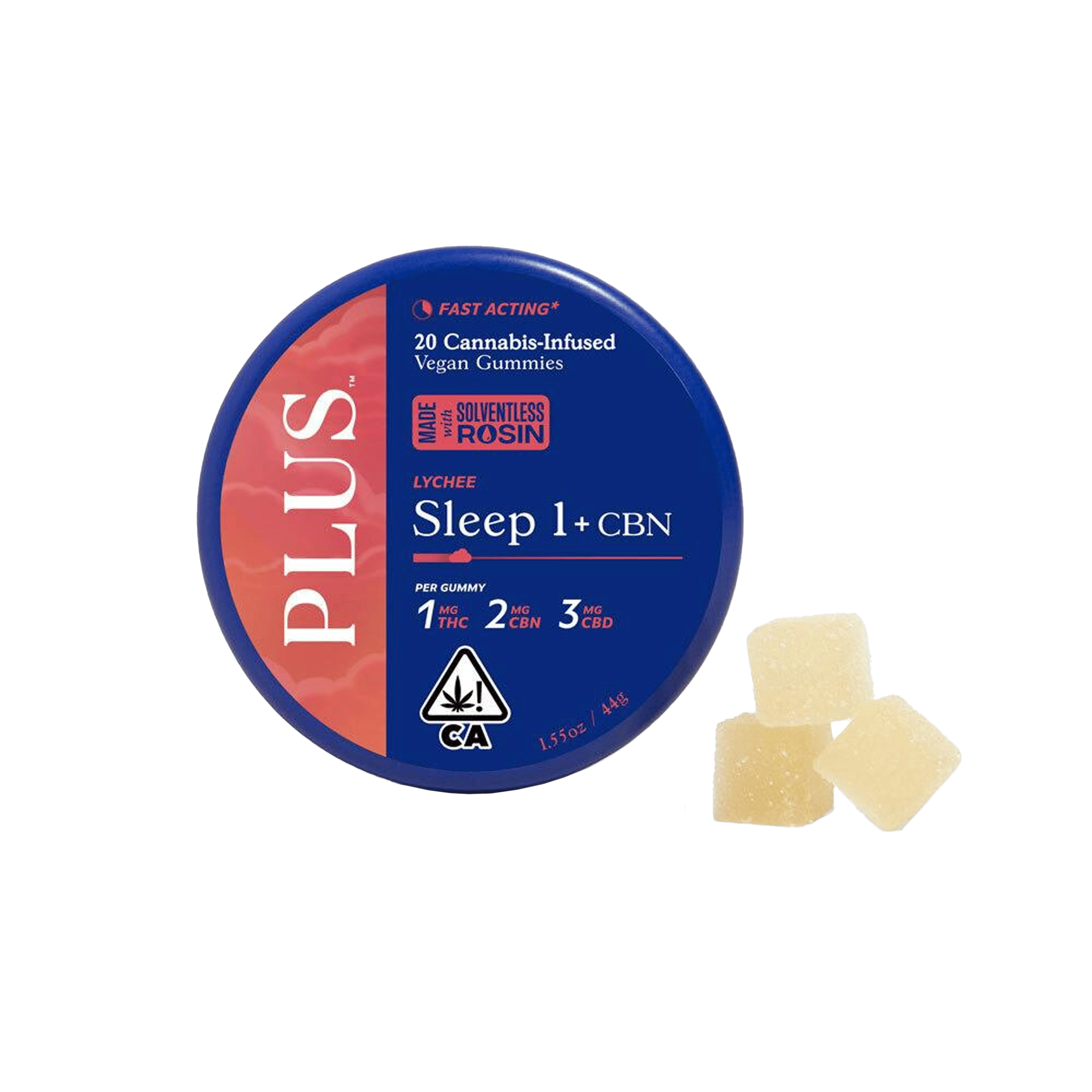 Sleep - Lychee - 3:2:1 CBD:CBN:THC Gummies - PLUS™️ Products - 20 Gummies - $20.99 - Edibles