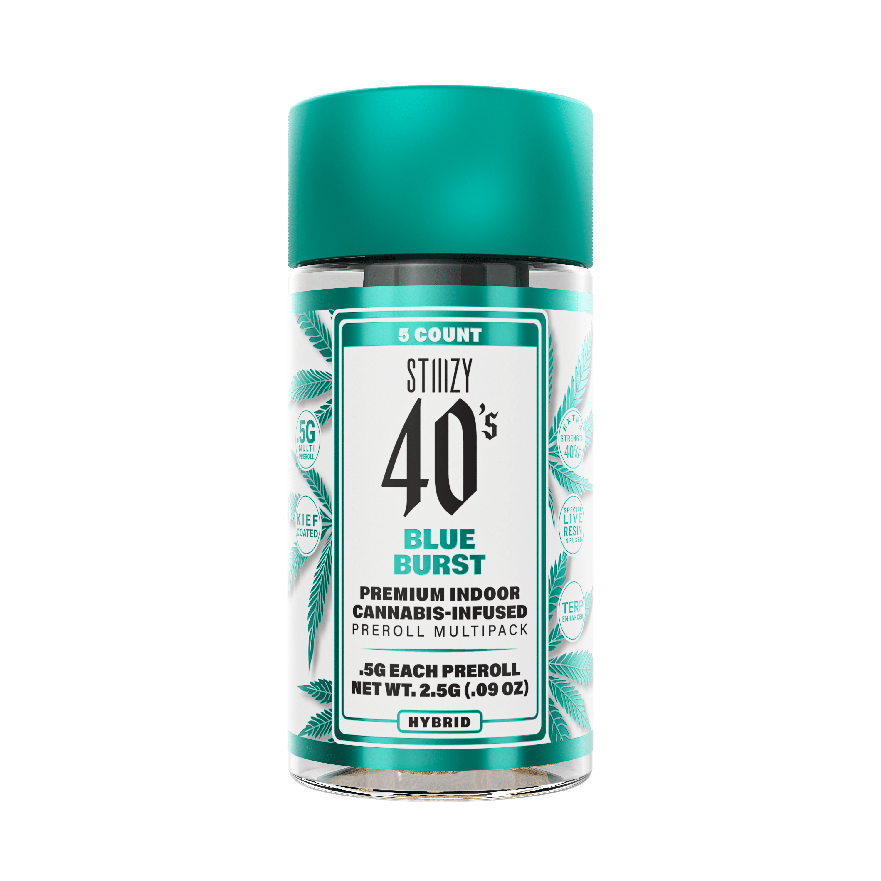 STIIIZY - Blue Burst 40s 5 Pack Pre-Rolls 2.5g - Stiiizy - STIIIZY - Blue Burst 40s 5 Pack Pre-Rolls 2.5g - $38 - Pre-Roll