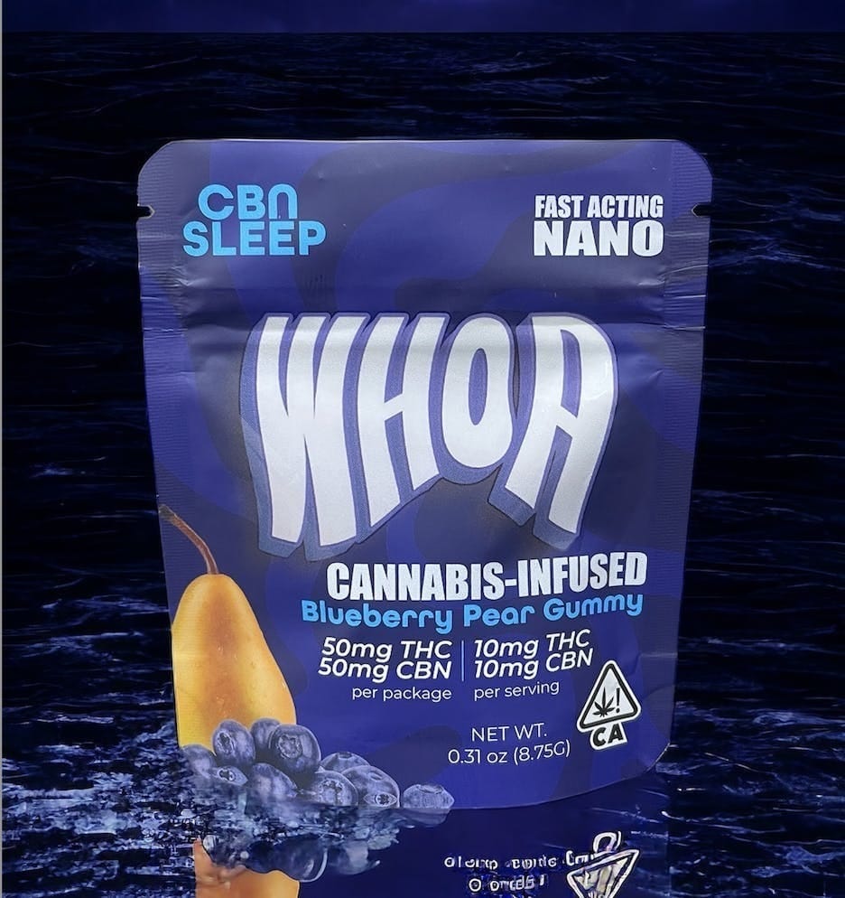Blueberry Pear CBN Gummy - Bite, Sleep Aid (1:1 50mg:50mg) - WHOA -  - $5.05 - Edibles