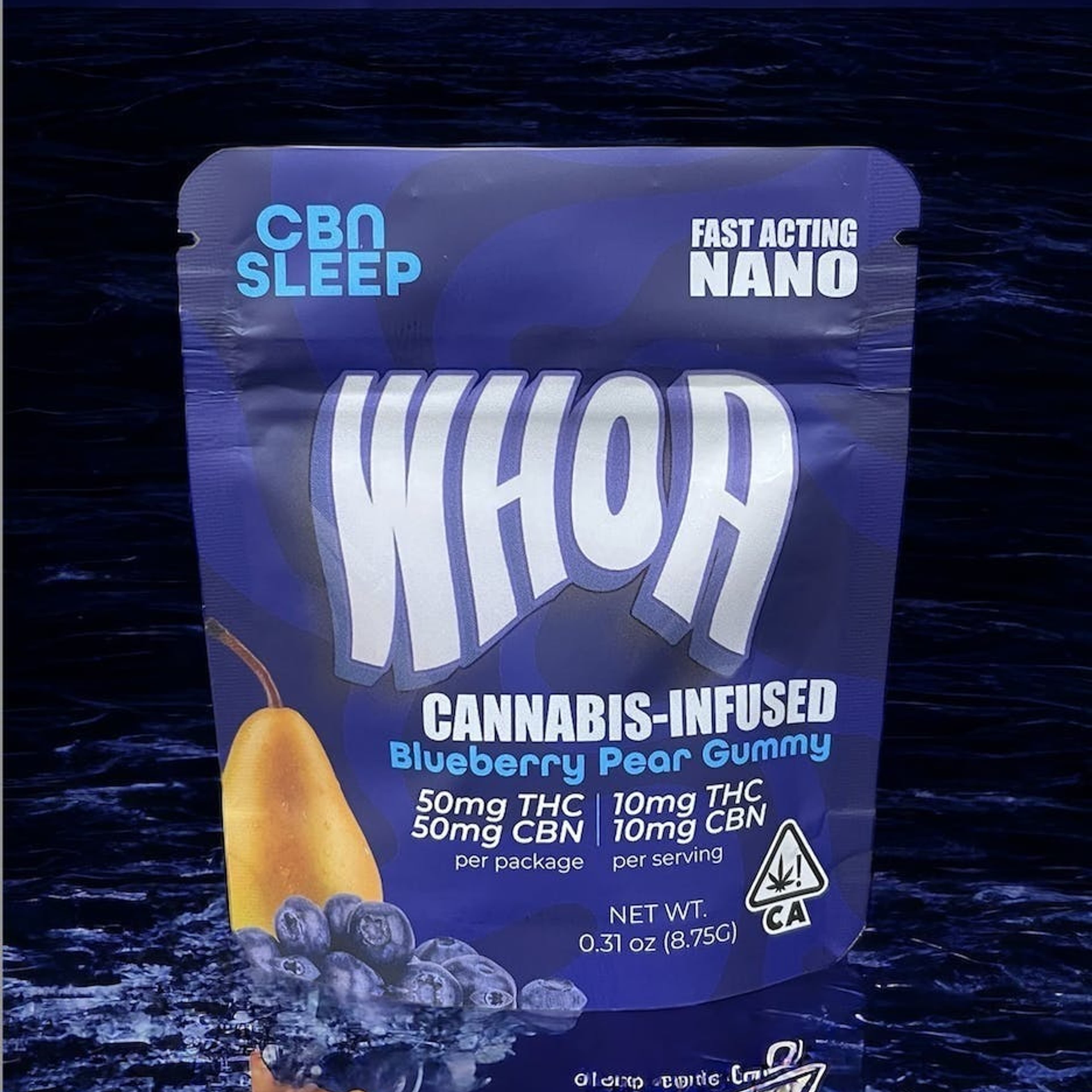 Blueberry Pear CBN Gummy - Bite, Sleep Aid (1:1 50mg:50mg) - WHOA - - $5.05 - Edibles