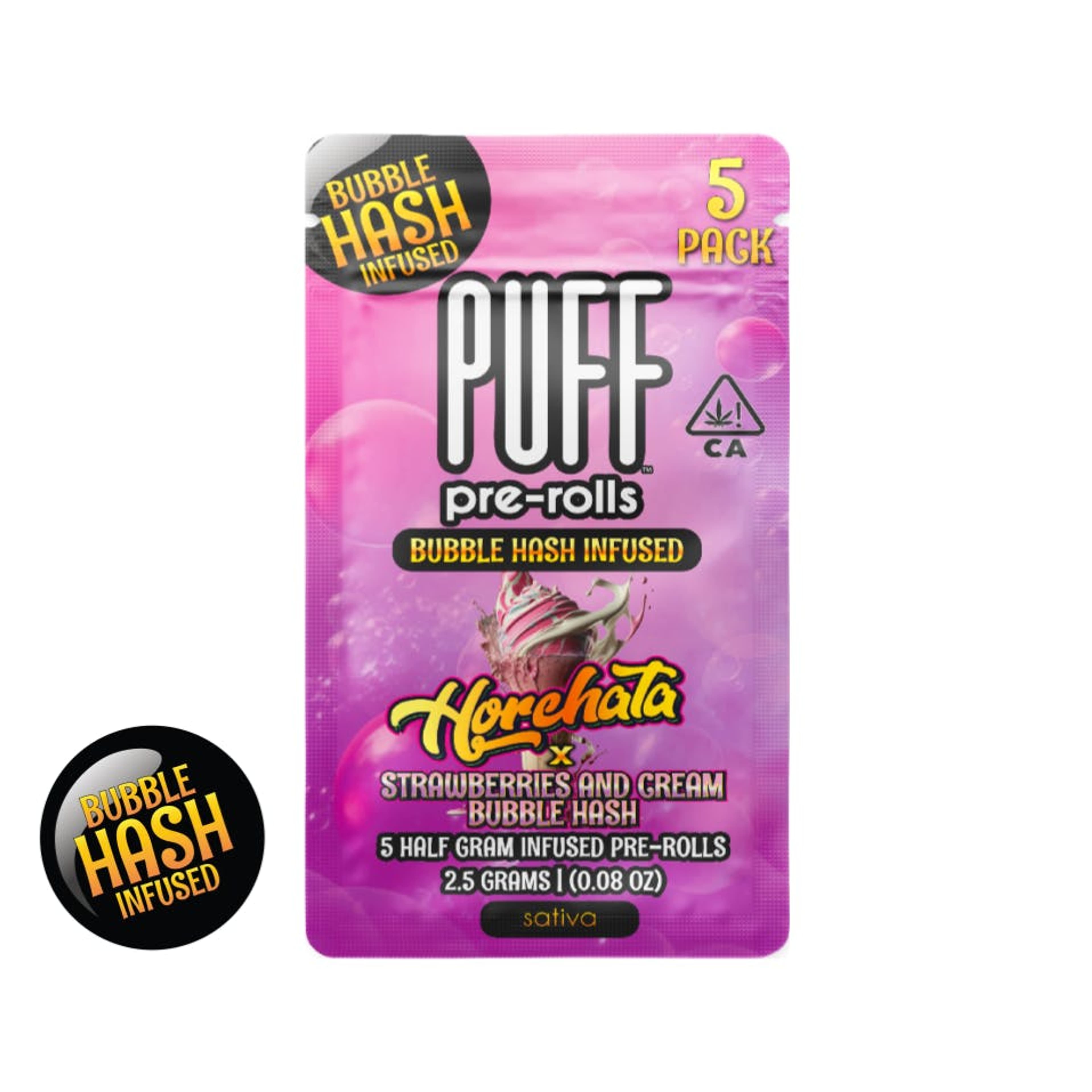 Horchata x Strawberries and Cream 5pk Prerolls 2.5g - PUFF - - $27.50 - Pre-Rolls
