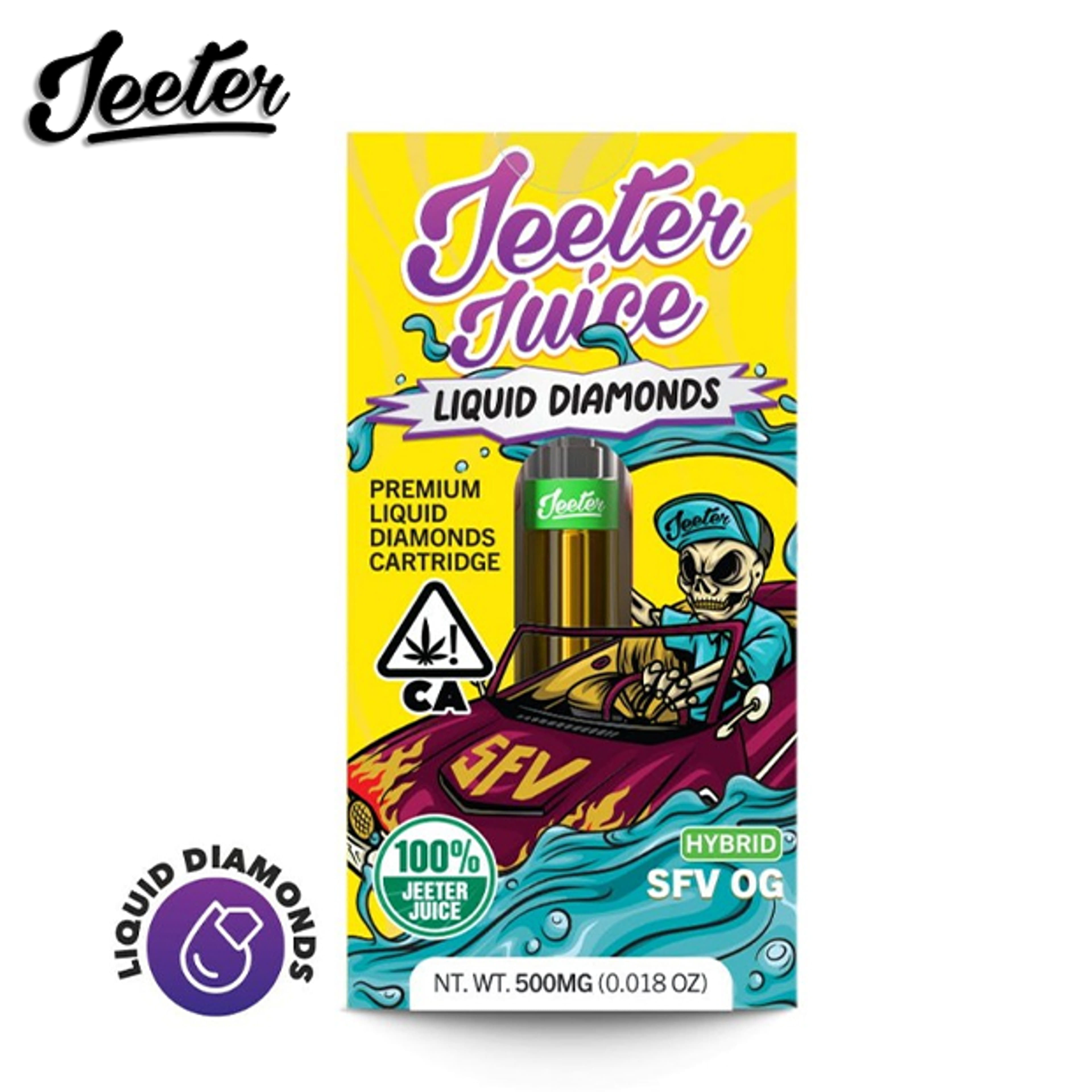 Jeeter Juice - SFV OG - Premium Diamonds Vape - 1g - Jeeter - Full Gram - $27.99 - 510 Cured/Live/Rosin Cartridges
