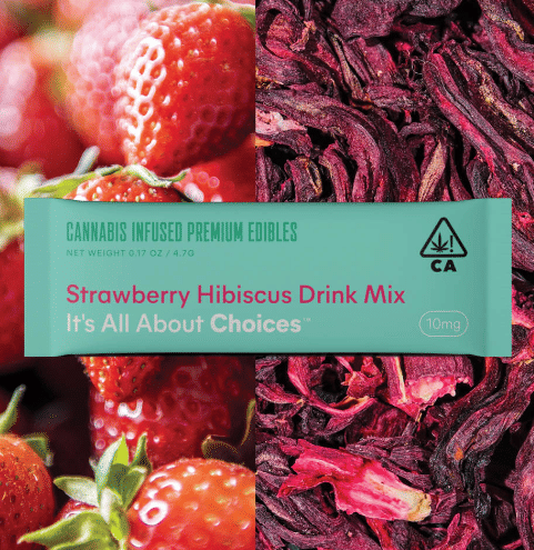Strawberry Hibiscus Drink Mix (H) - 10 mg THC - It's All About Choices -  - $6.99 - Edible
