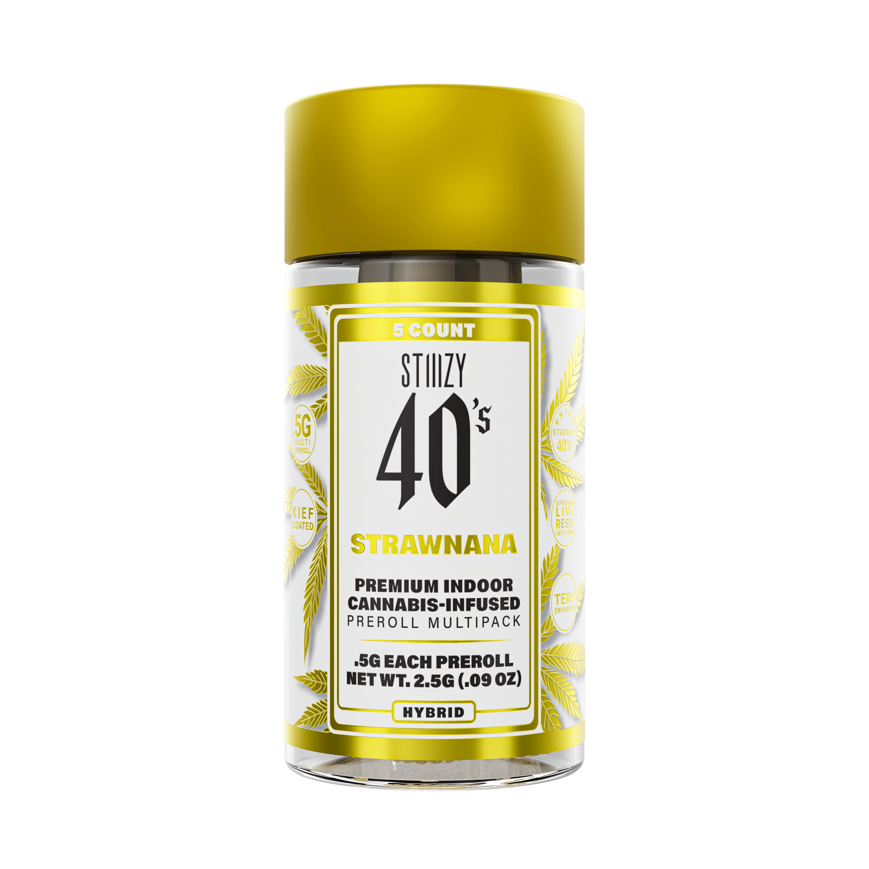 STIIIZY - Strawnana 40s 5 Pack Pre Rolls 2.5g - Stiiizy - STIIIZY - Strawnana 40s 5 Pack Pre Rolls 2.5g - $38 - Pre-Roll