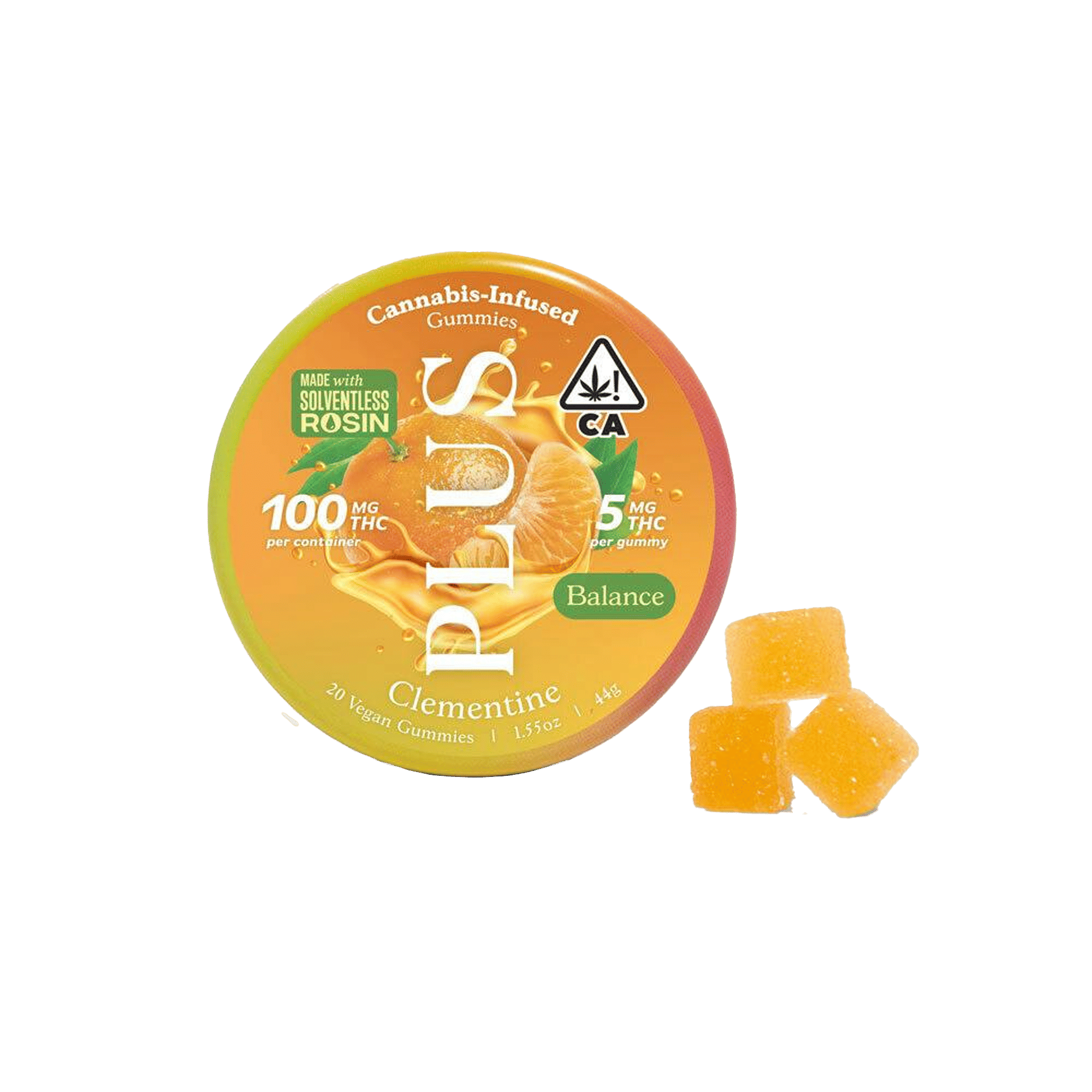 Classic Rosin - Clementine Gummies - PLUS™️ Products - 20 Gummies - $19 - Edibles