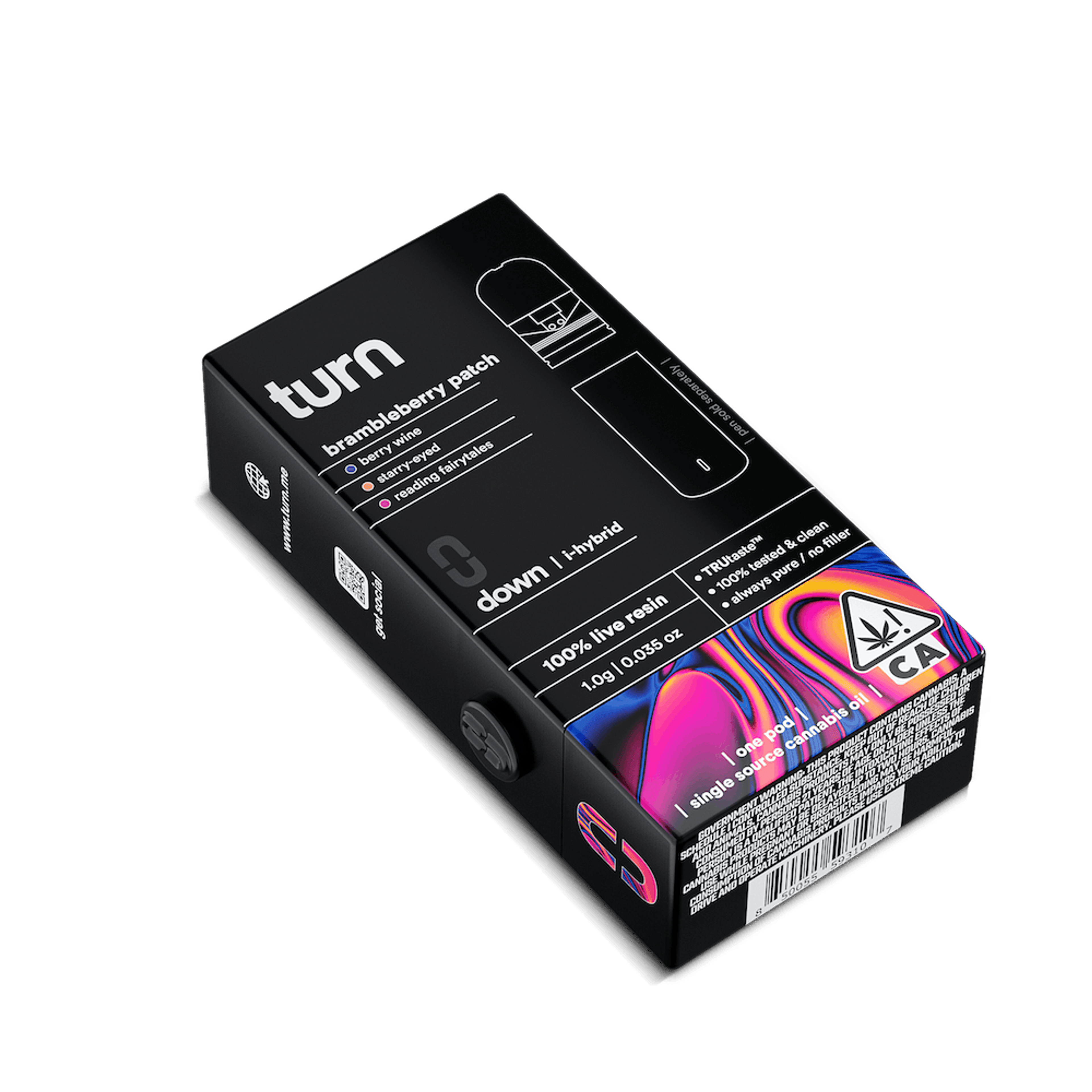 Turn Down Live Resin POD | 1g - Brambleberry Patch - Indica Hybrid - Turn - - $36 - Vape Carts