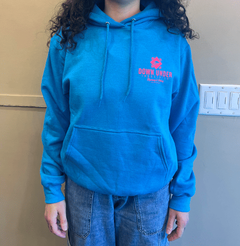 Down Under Neon Blue Hoodie Large - Down Under Industries -  - $40 - Merch & Things