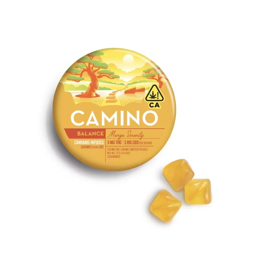 Camino Gummies: Mango Serenity 1:1 - Kiva Confections - 20 Piece - $24 - Edibles