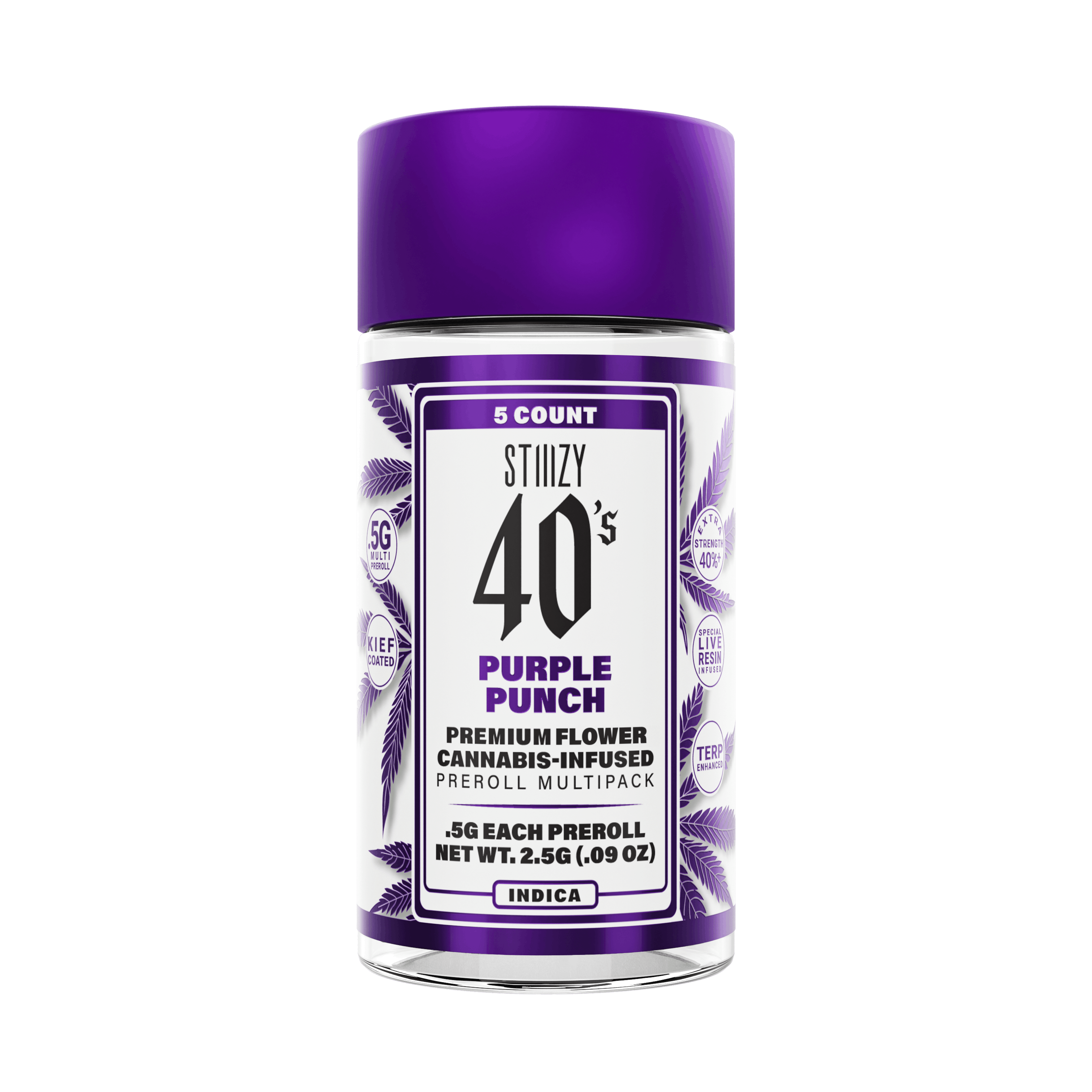 Stiiizy: Purple Punch - 40's Multi Pack Infused Pre-Rolls - Stiiizy - - $39 - Pre-Rolls