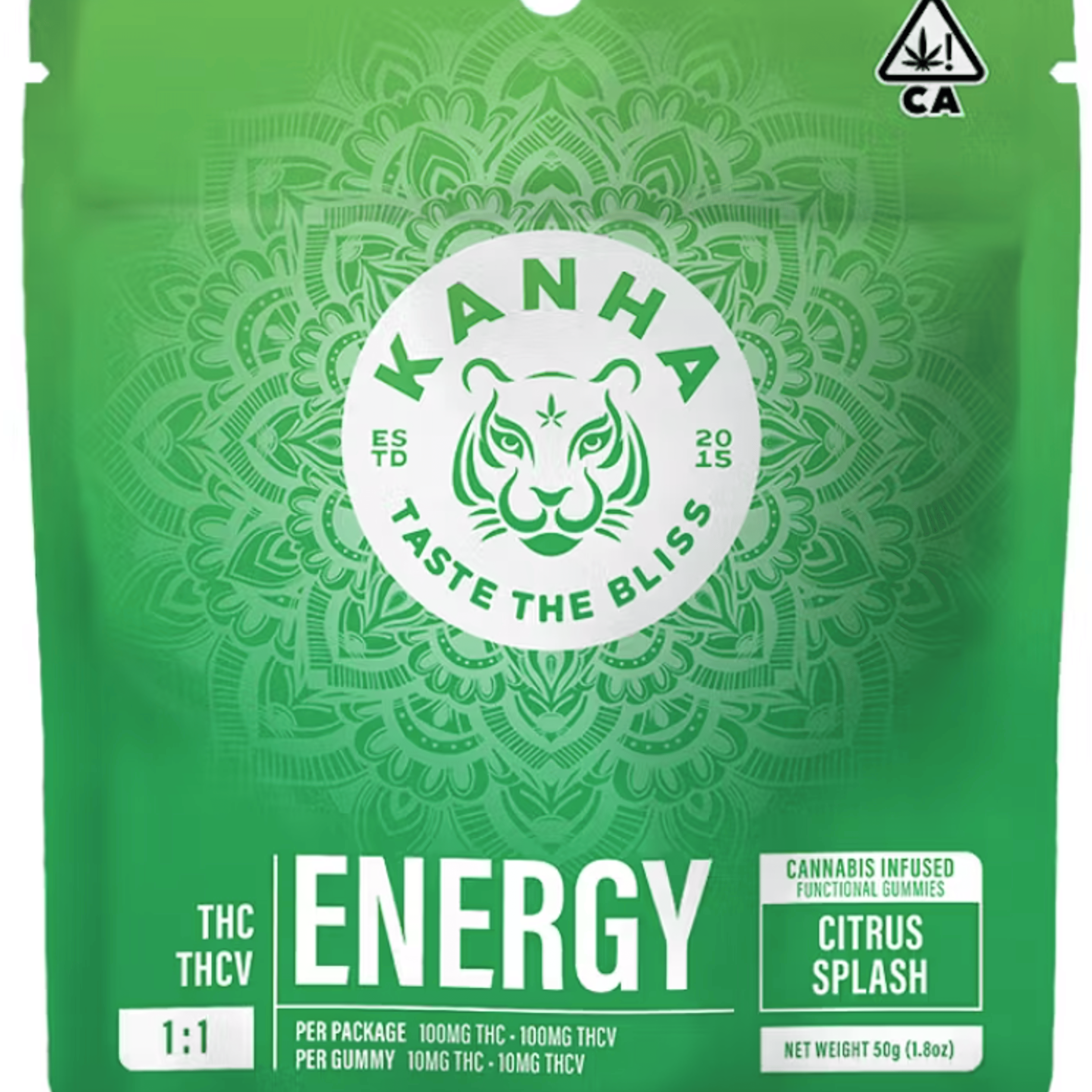 FX Energy 1:1 Citrus Splash 100mg Gummies - Kanha - - $16.50 - Edibles