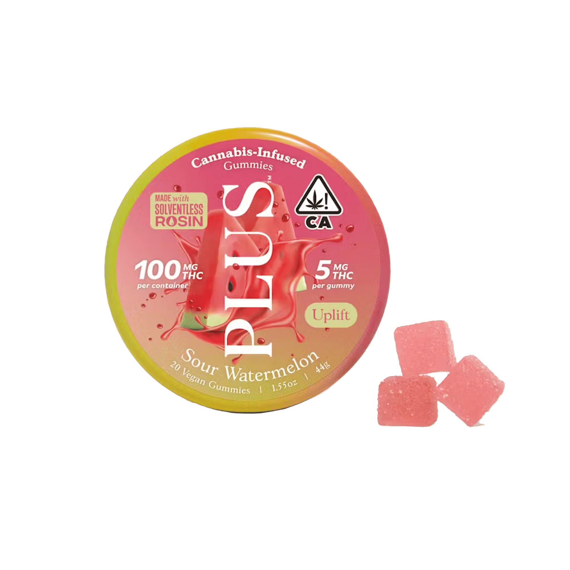 Classic Rosin - Sour Watermelon Gummies - PLUS™️ Products - 20 Gummies - $19.99 - Edibles