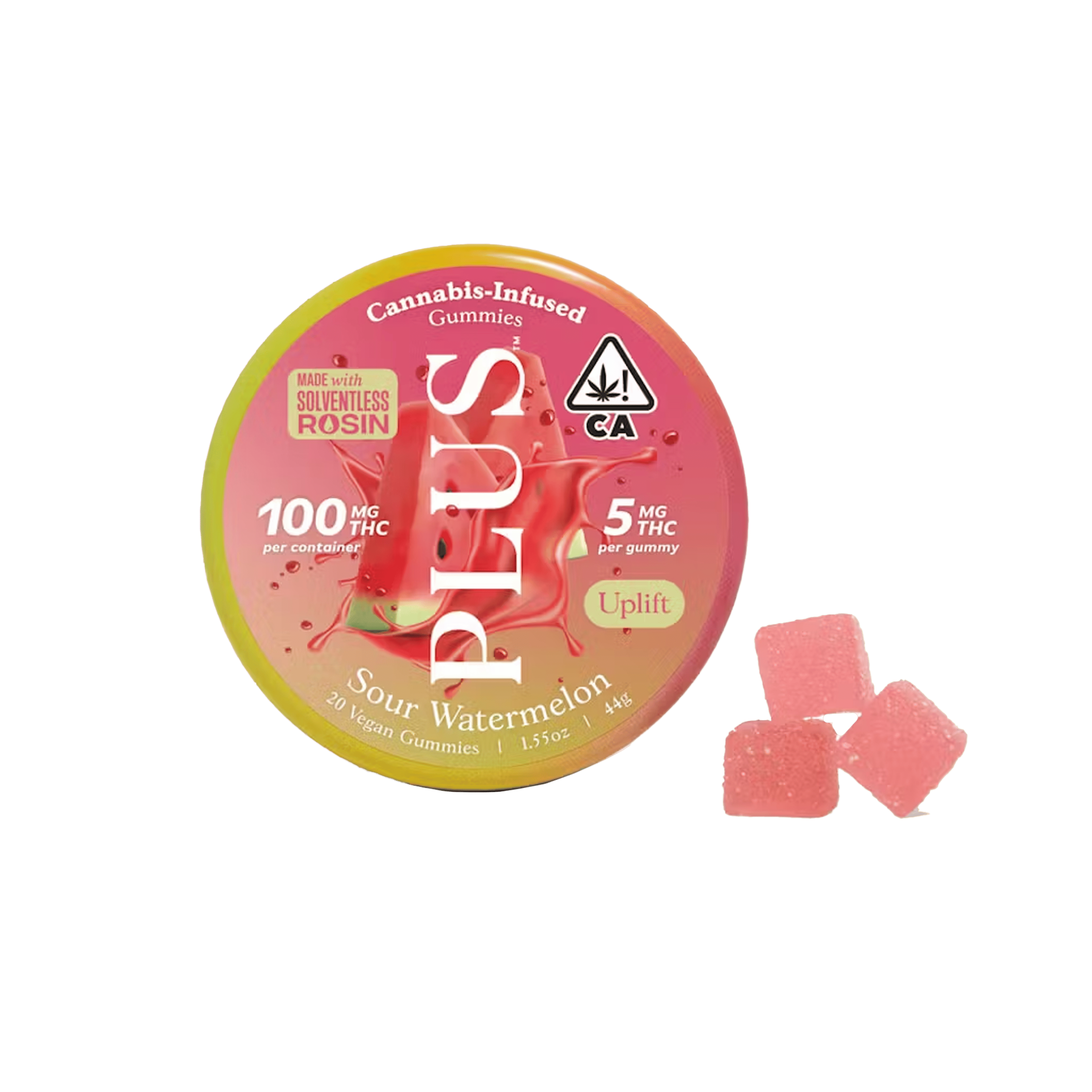 Classic Rosin - Sour Watermelon Gummies - PLUS™️ Products - 20 Gummies - $19.99 - Edibles