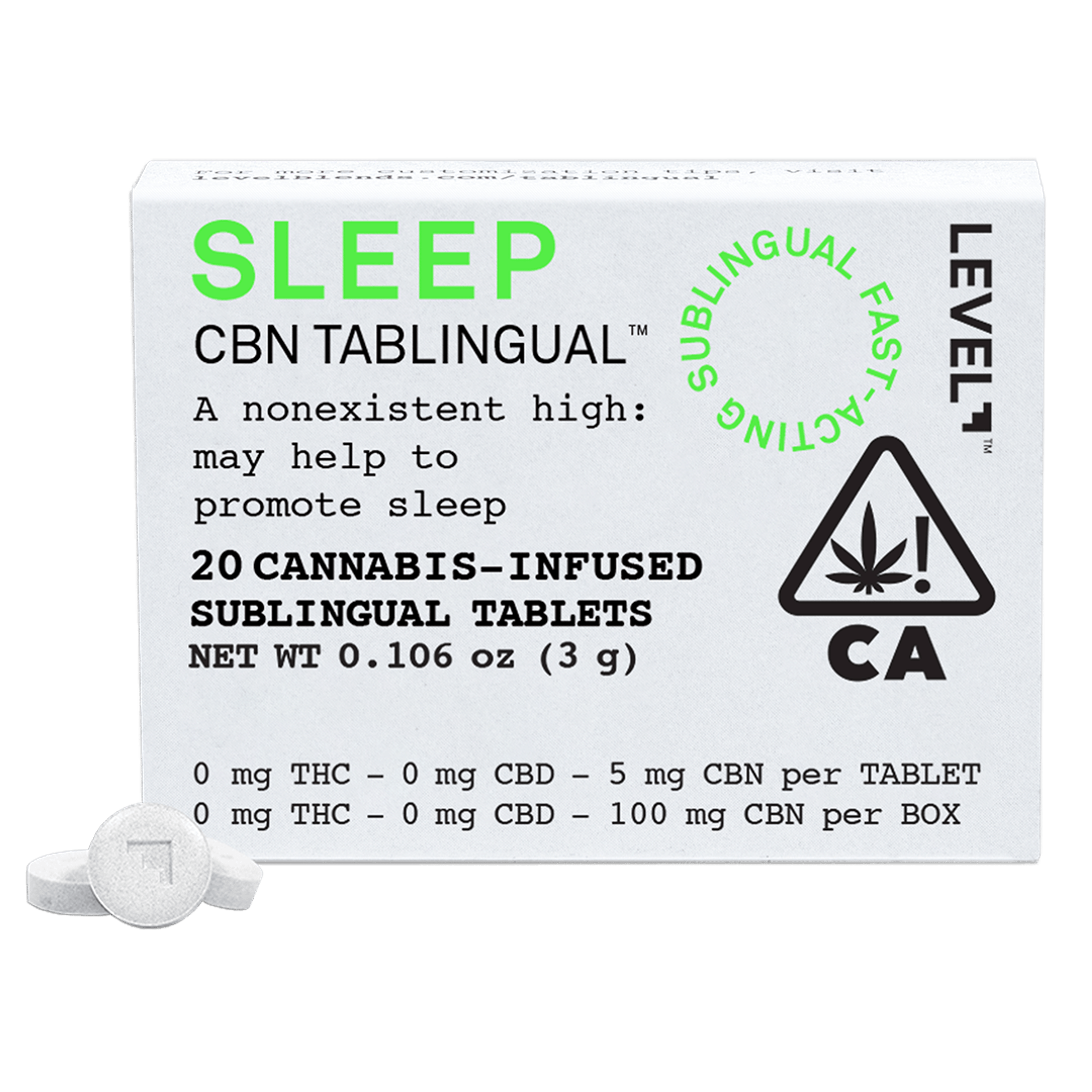 Sleep - Tablingual - CBN - Level - 20 Capsules - $29.99 - Capsules & Tablets