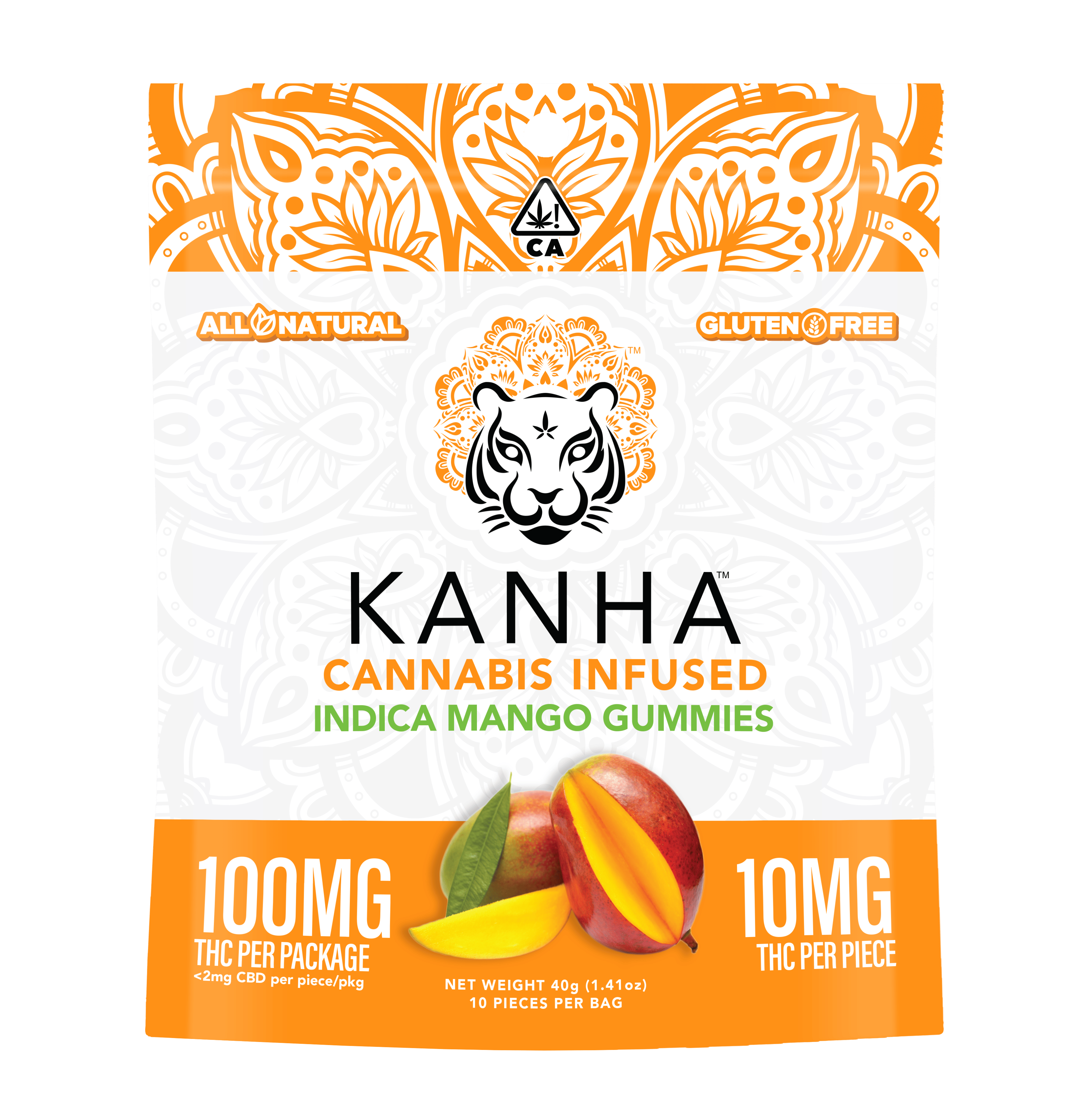 Mango - 100mg Gummies - Kanha - 10 Pack Indica Gummies - $16 - Gummies