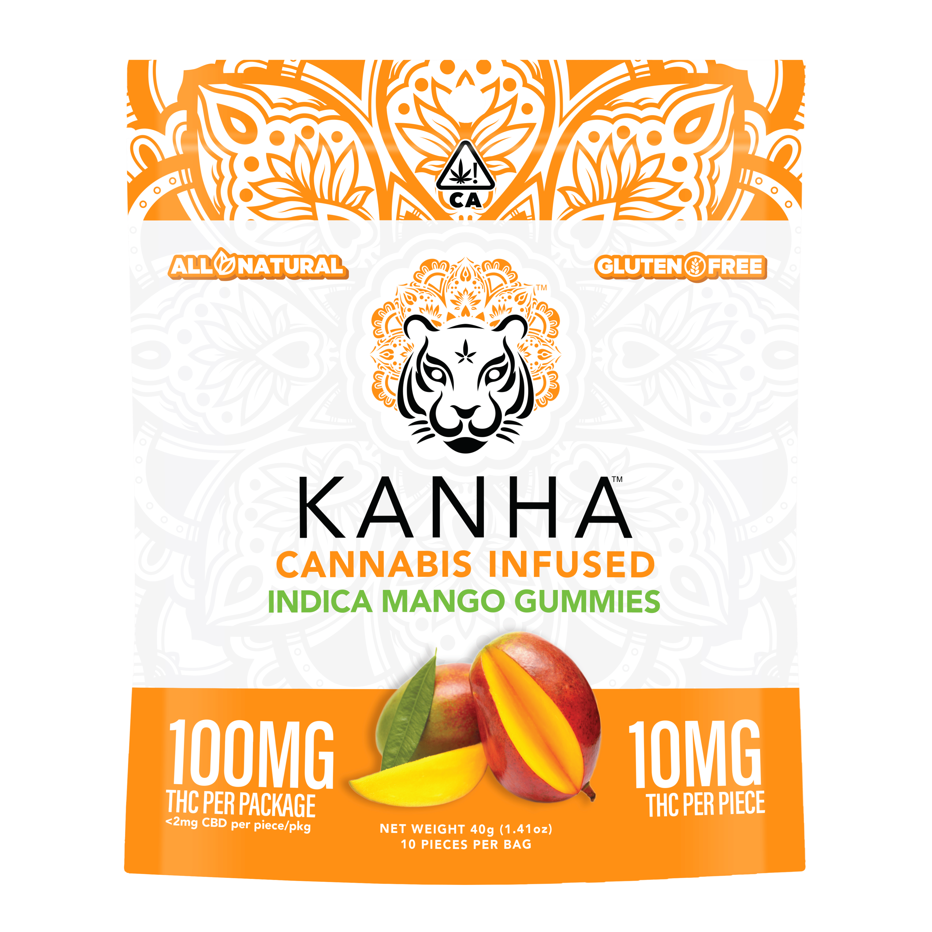 Mango - 100mg Gummies - Kanha - 10 Pack Indica Gummies - $16 - Gummies