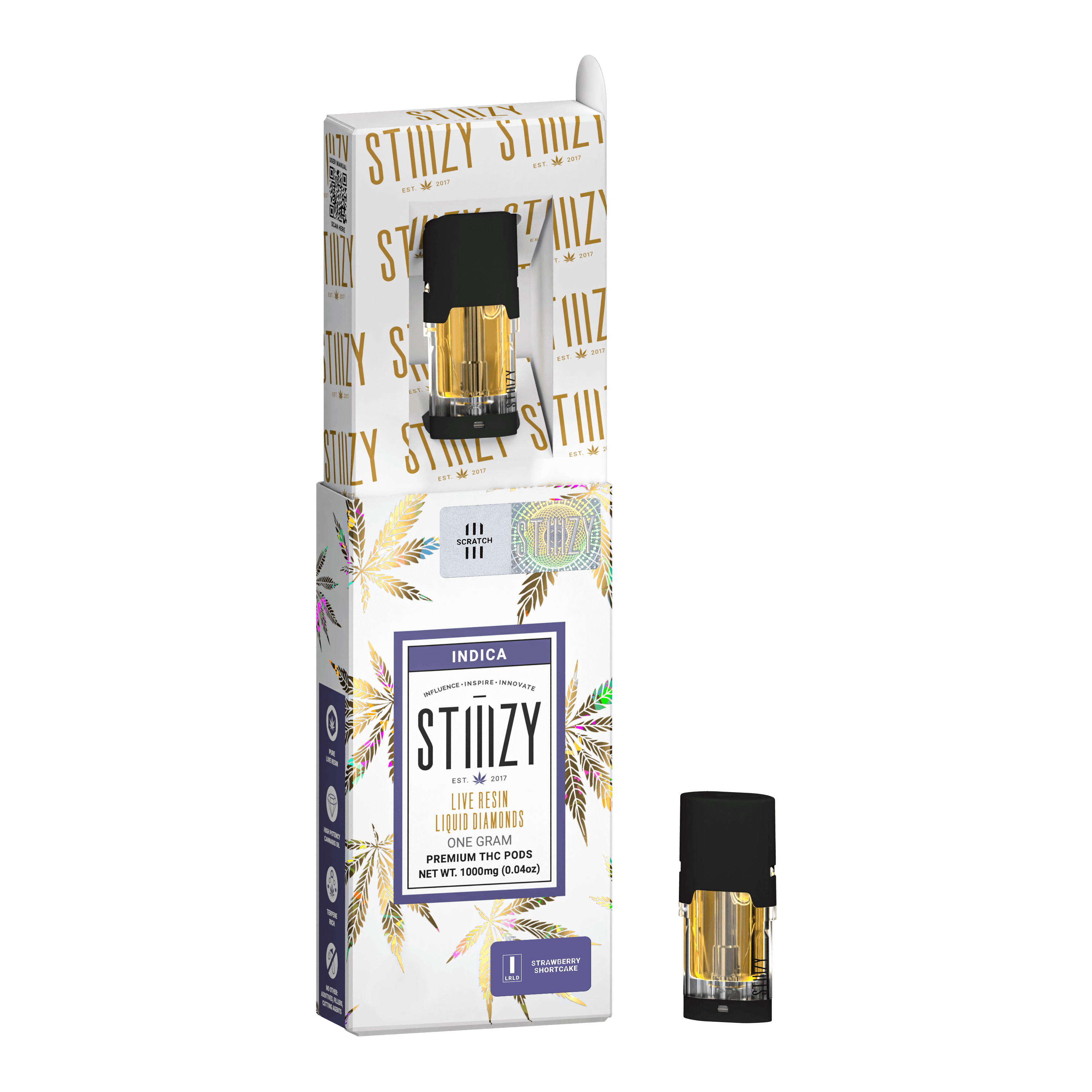 Pod: Strawberry Shortcake | Live Resin Liquid Diamonds Pod - 1g - STIIIZY -  - $31.50 - Cartridges / Pens