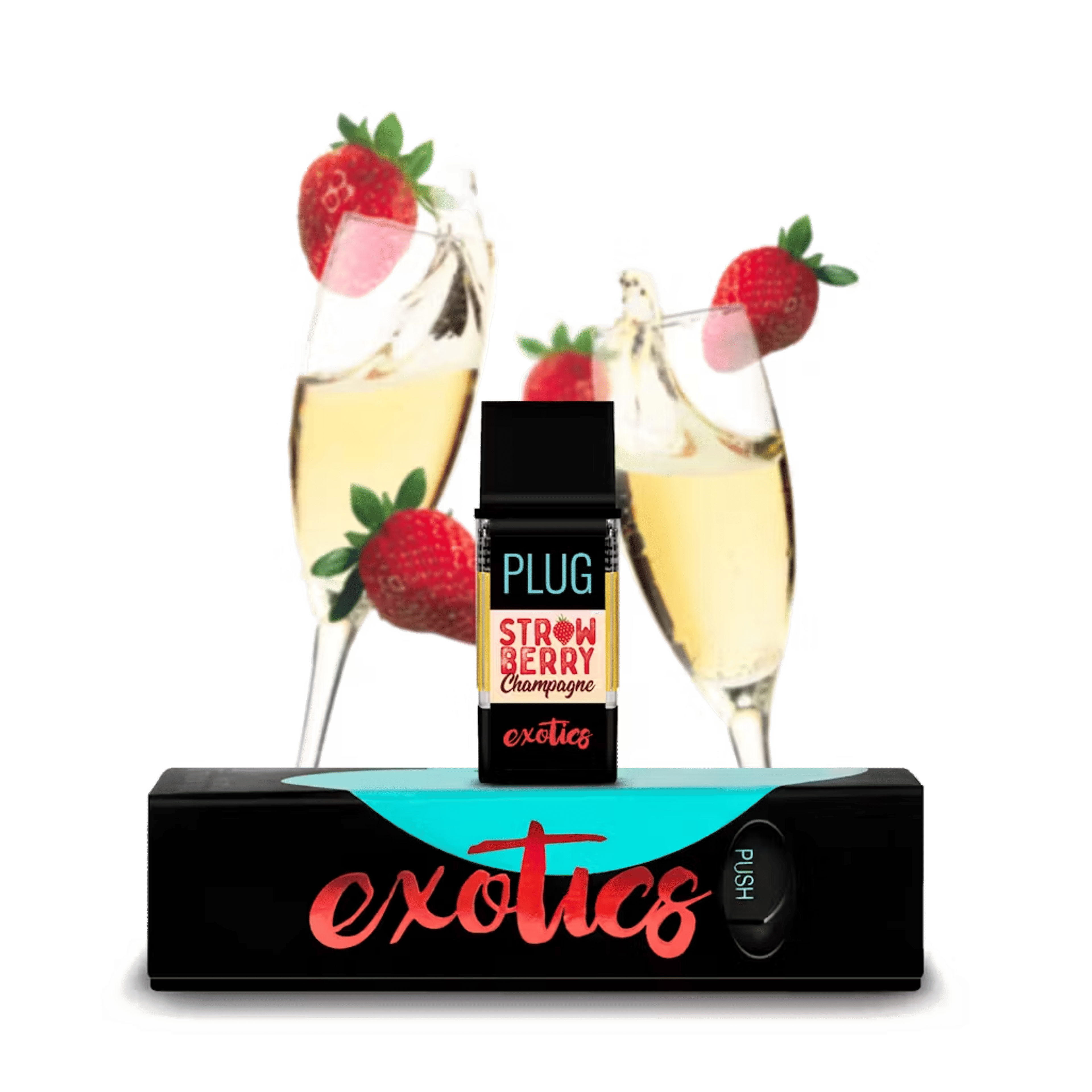 EXOTICS: Strawberry Champagne - Pod - PLUGplay - One Gram - $38.99 - Pods (STIIIZY + PlugPlay + PAX + Left Coast)
